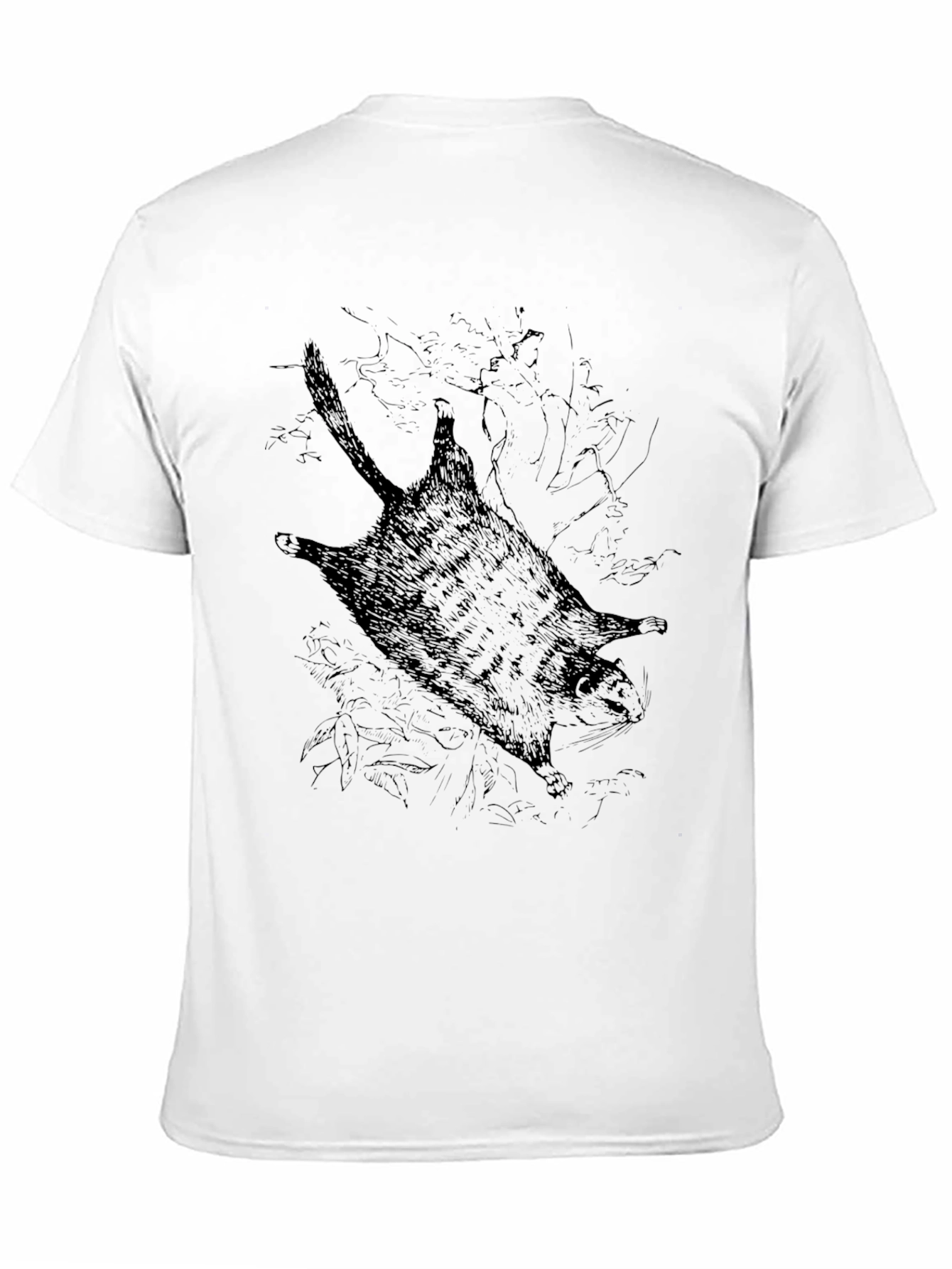 Flying Squirrel Graphic Tee - Unisex Black T-Shirt