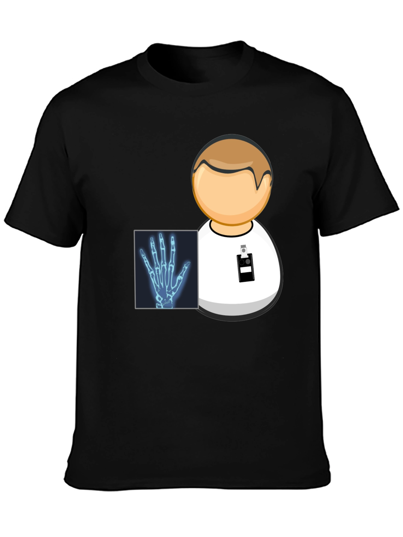 Doctor X-Ray Hand Graphic Black T-Shirt