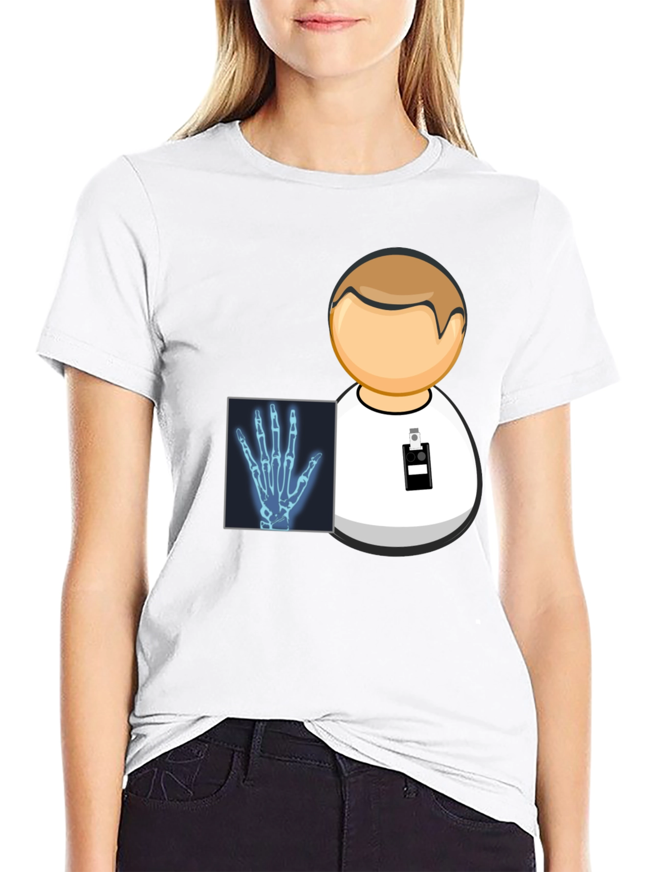 Doctor X-Ray Hand Graphic Black T-Shirt