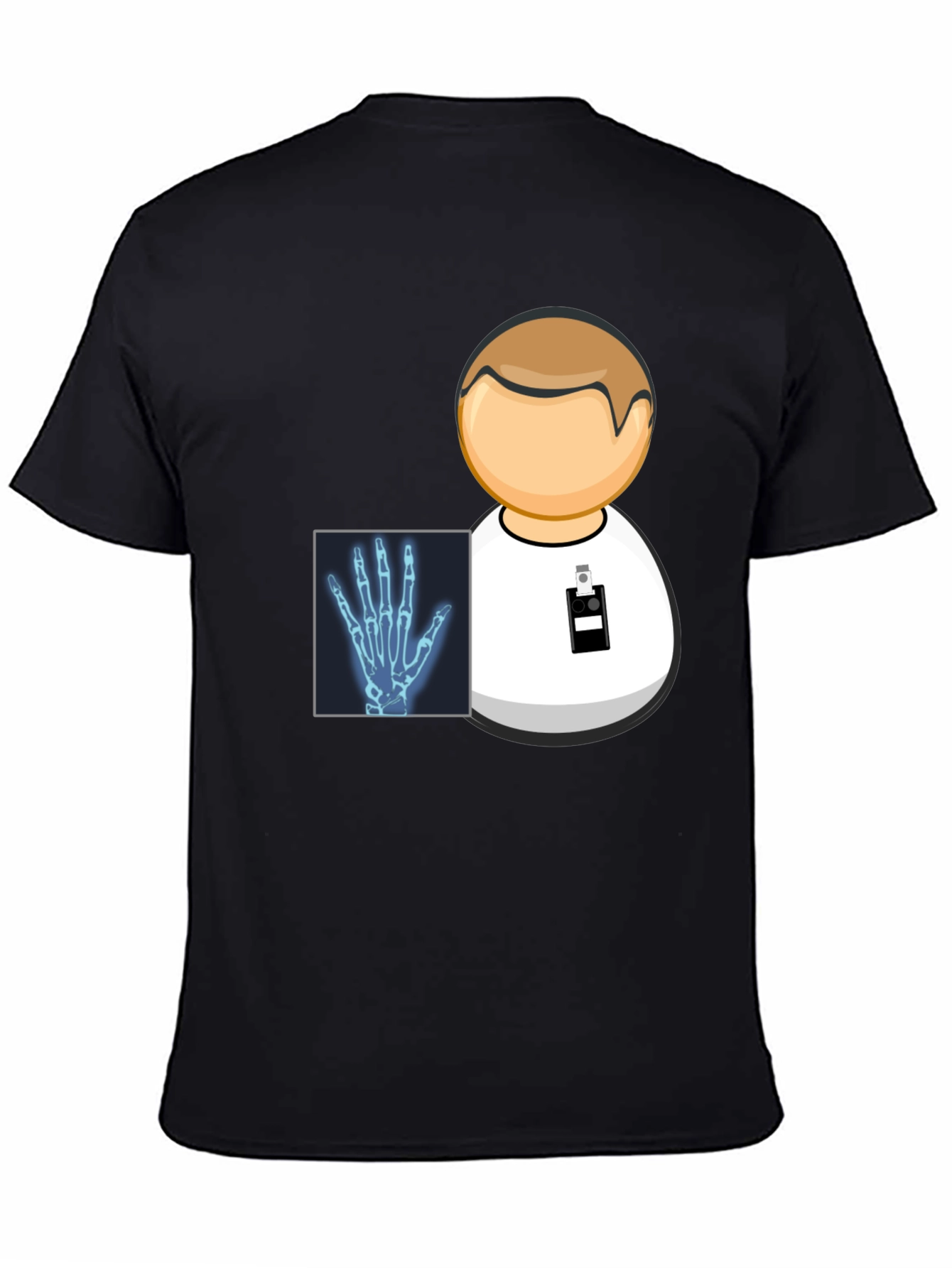 Doctor X-Ray Hand Graphic Black T-Shirt