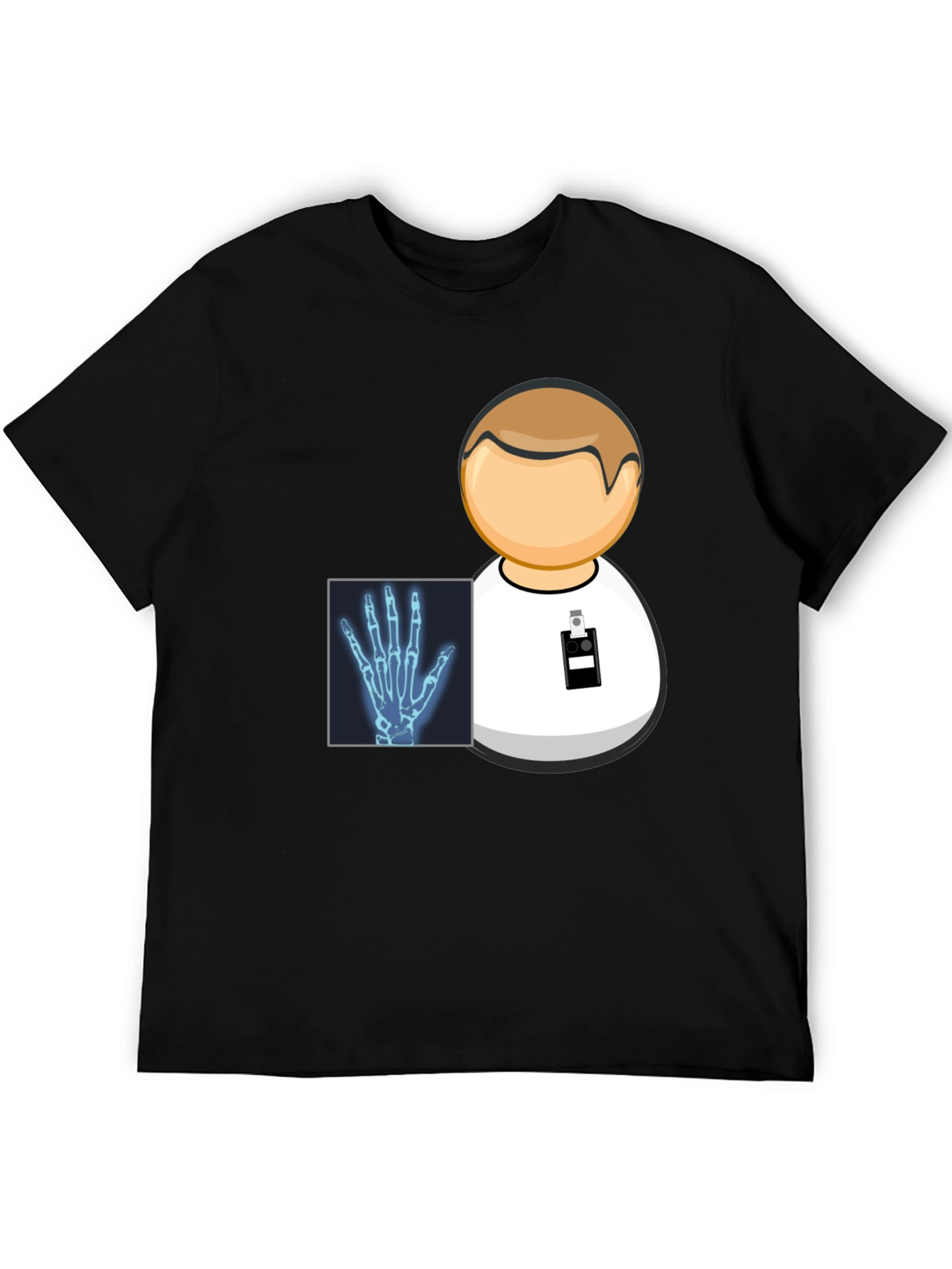 Doctor X-Ray Hand Graphic Black T-Shirt