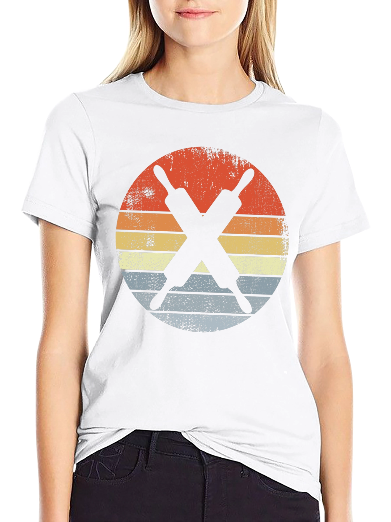 Retro Rolling Pins T-Shirt - Baker Gift