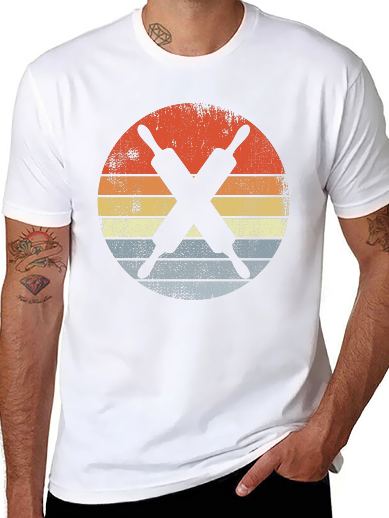 Retro Rolling Pins T-Shirt - Baker Gift