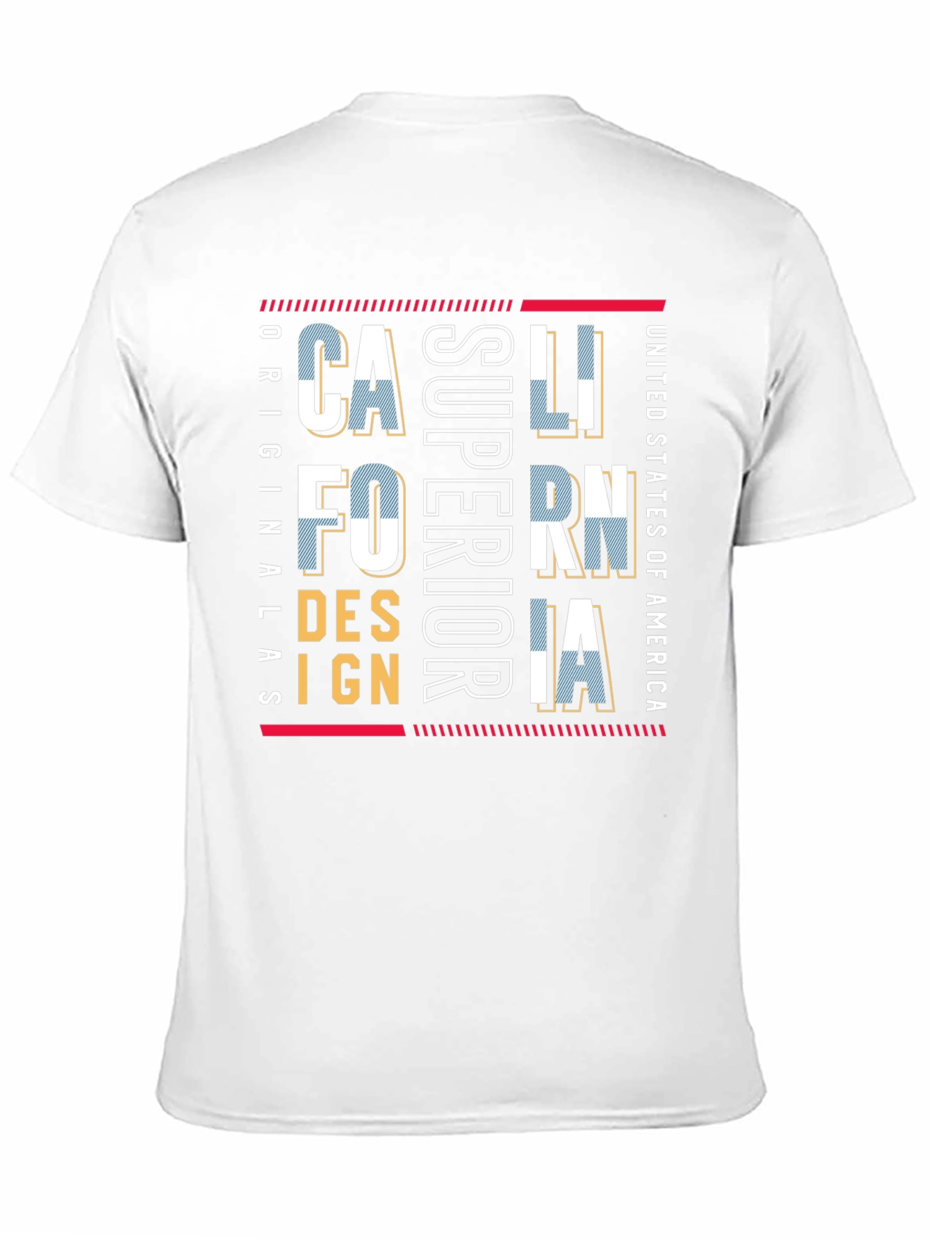 California Superior Design Mens Black T-Shirt