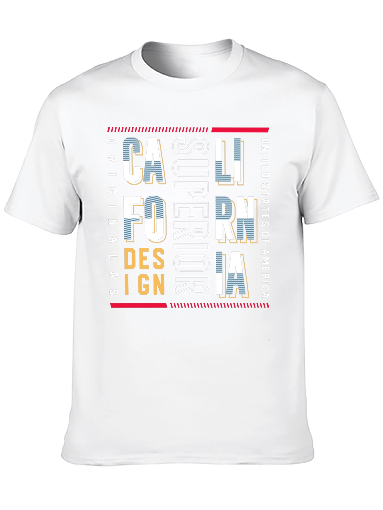California Superior Design Mens Black T-Shirt