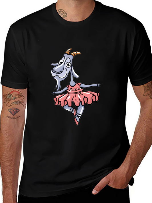 Ballerina Goat Graphic T-Shirt - Funny Dance Tee