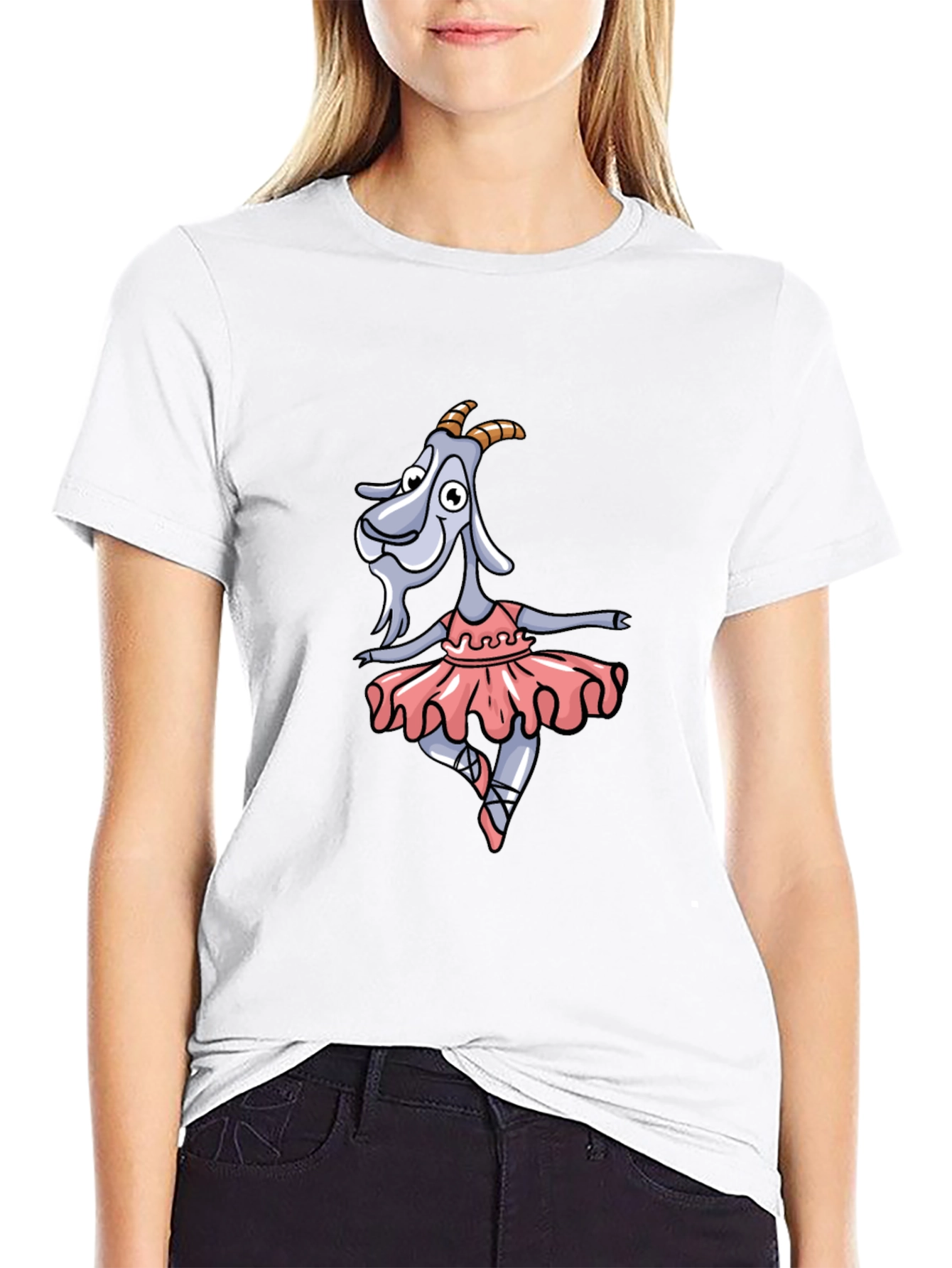 Ballerina Goat Graphic T-Shirt - Funny Dance Tee