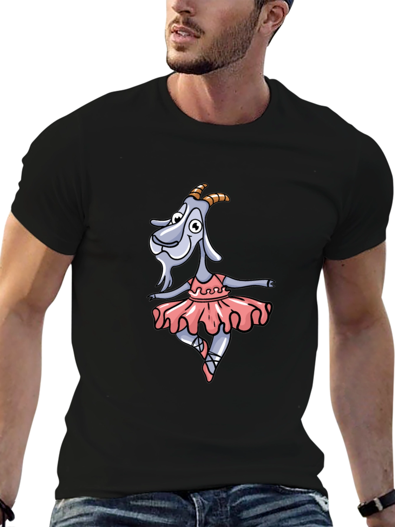 Ballerina Goat Graphic T-Shirt - Funny Dance Tee