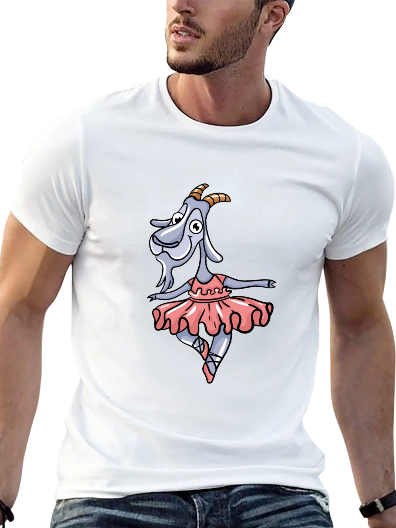 Ballerina Goat Graphic T-Shirt - Funny Dance Tee