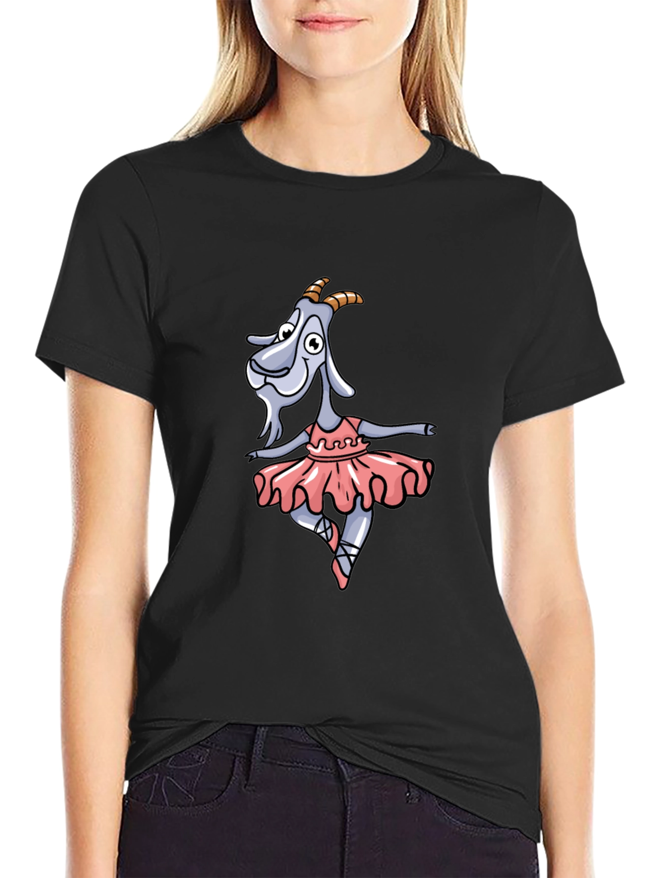 Ballerina Goat Graphic T-Shirt - Funny Dance Tee