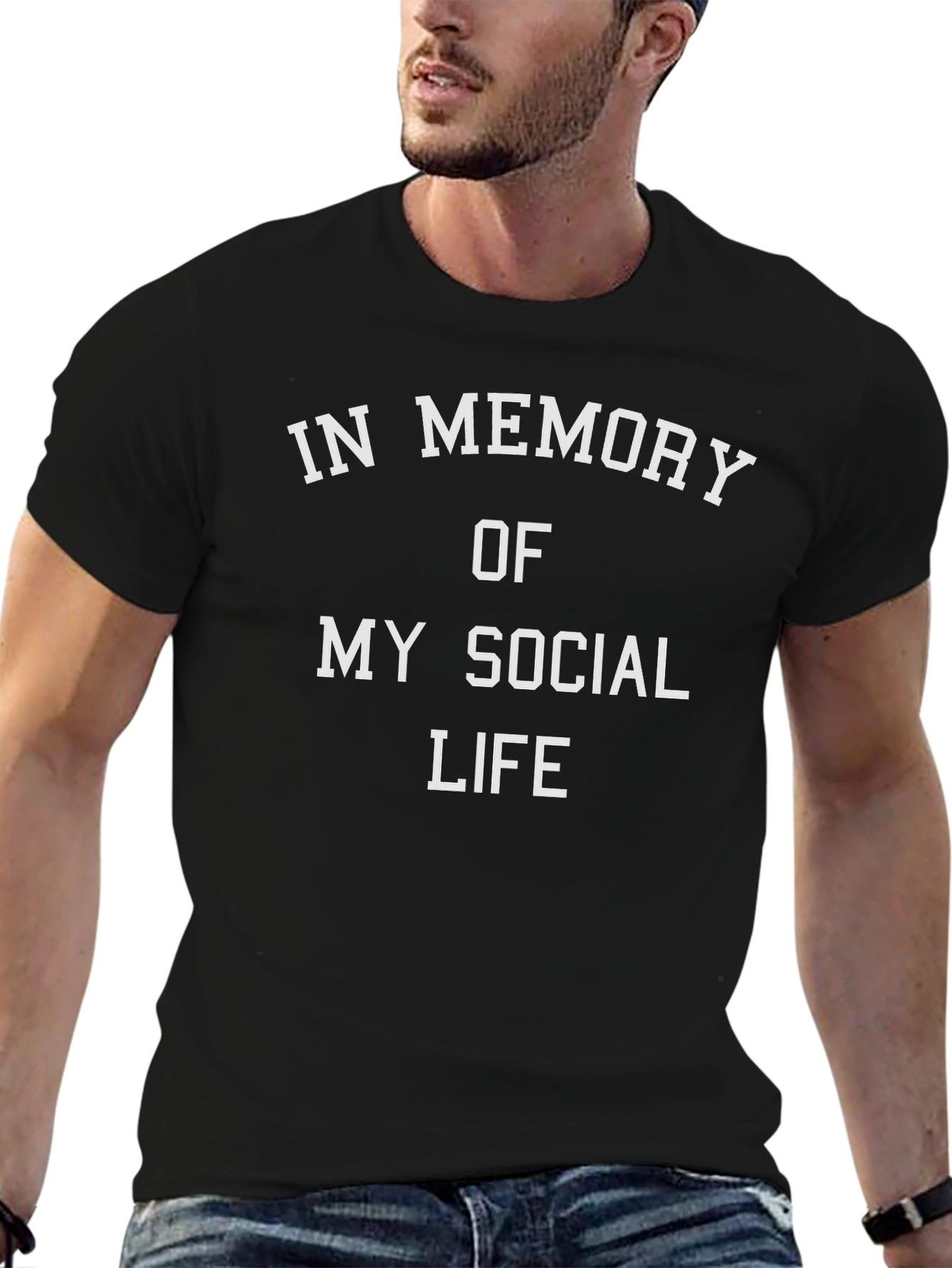 In Memory Of My Social Life Graphic Tee