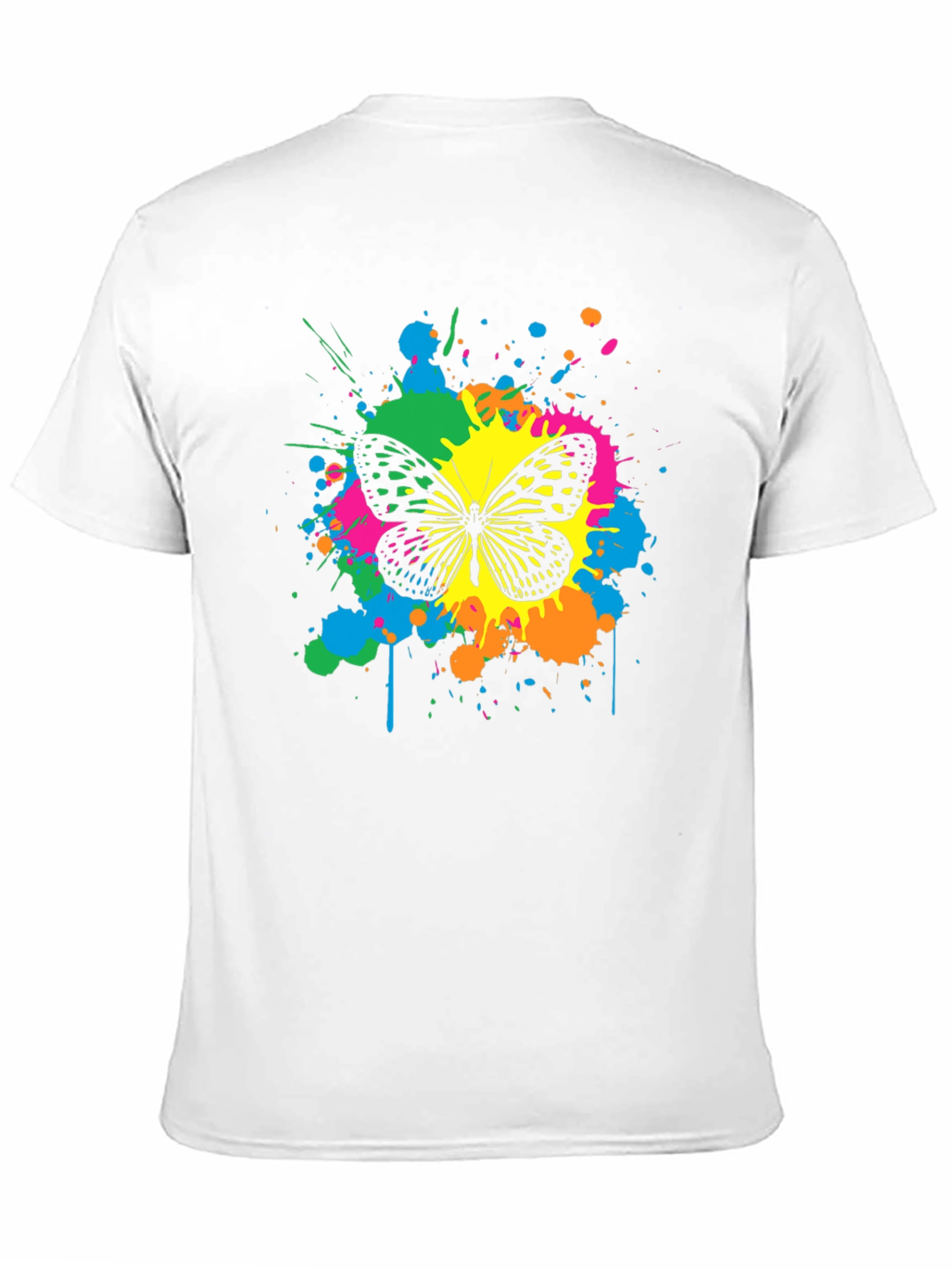 Butterfly Splatter Graphic Print T-Shirt