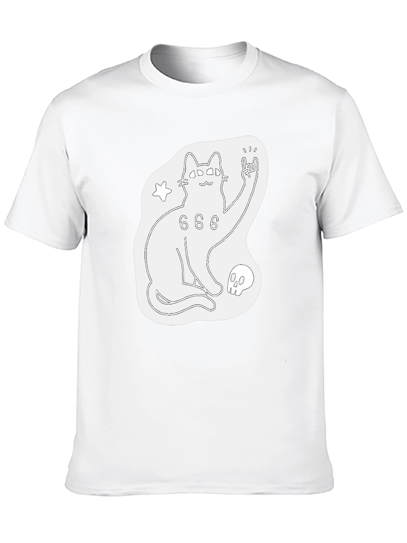 Occult Cat Graphic Black T-Shirt