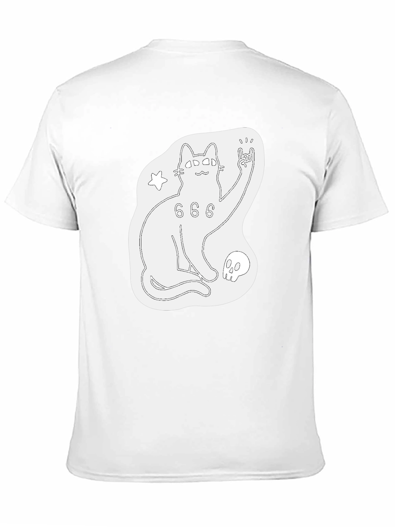 Occult Cat Graphic Black T-Shirt