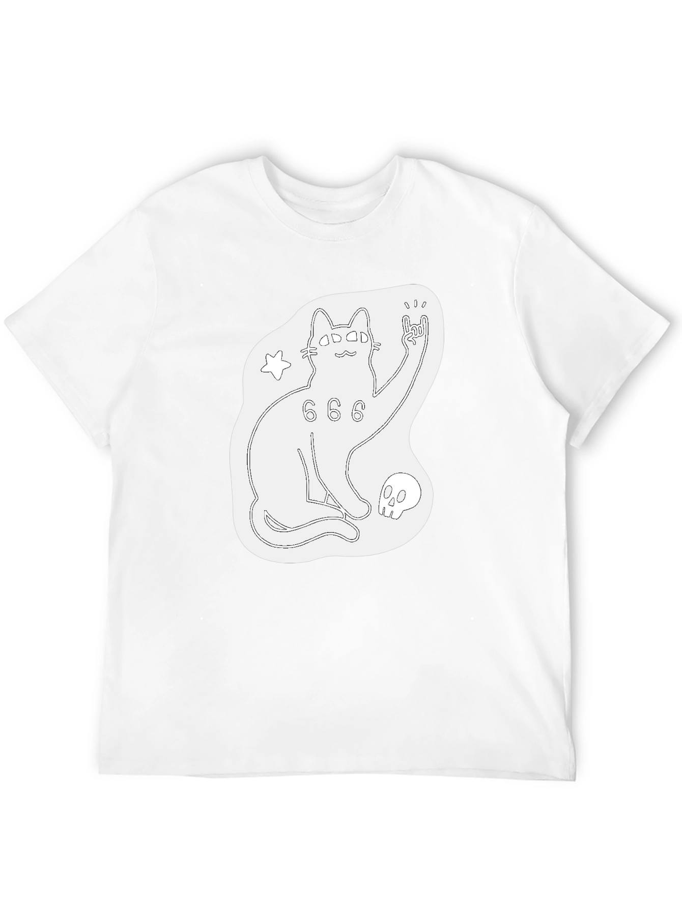 Occult Cat Graphic Black T-Shirt