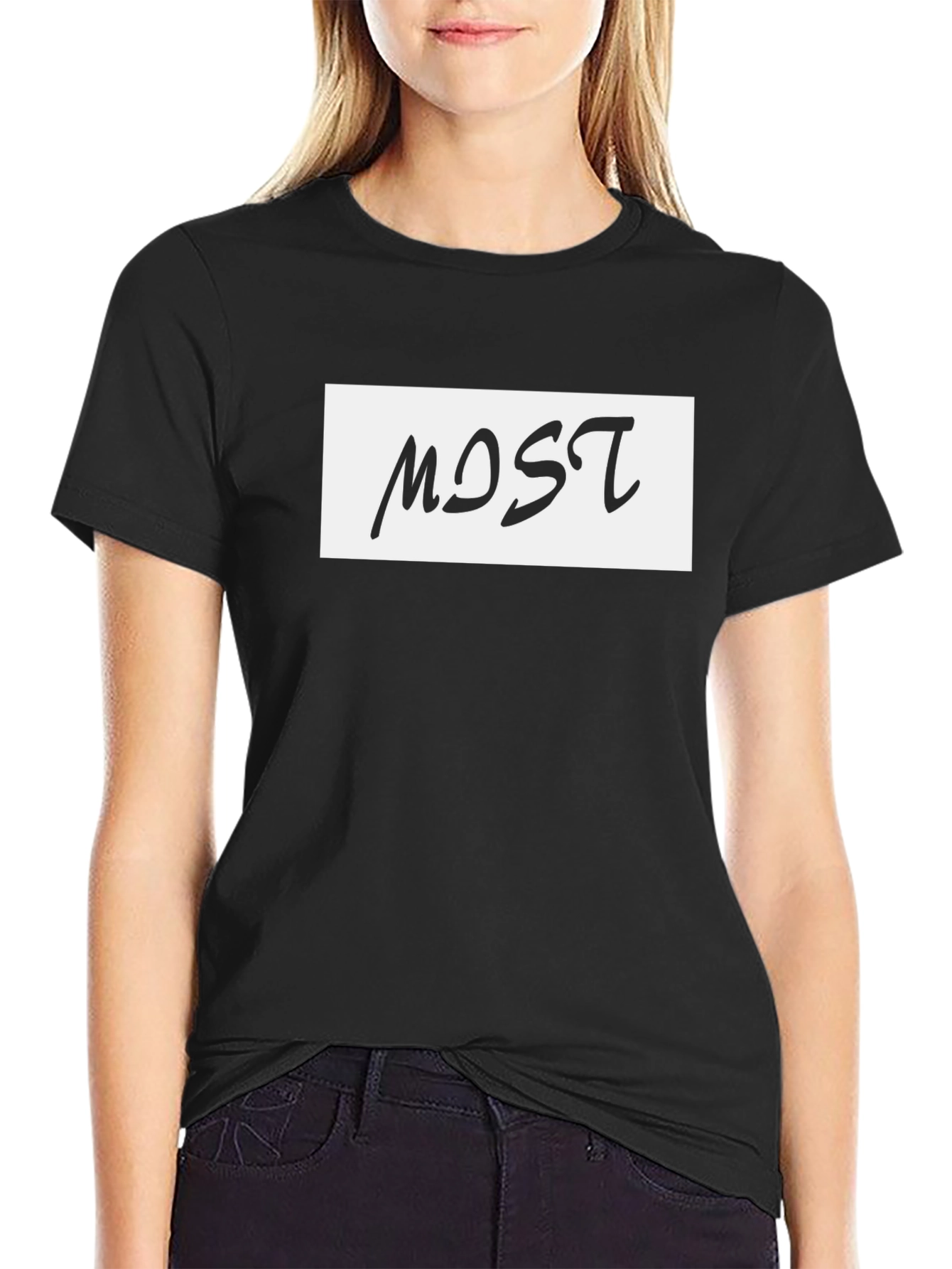 Modern Most Graphic Print Black T-Shirt