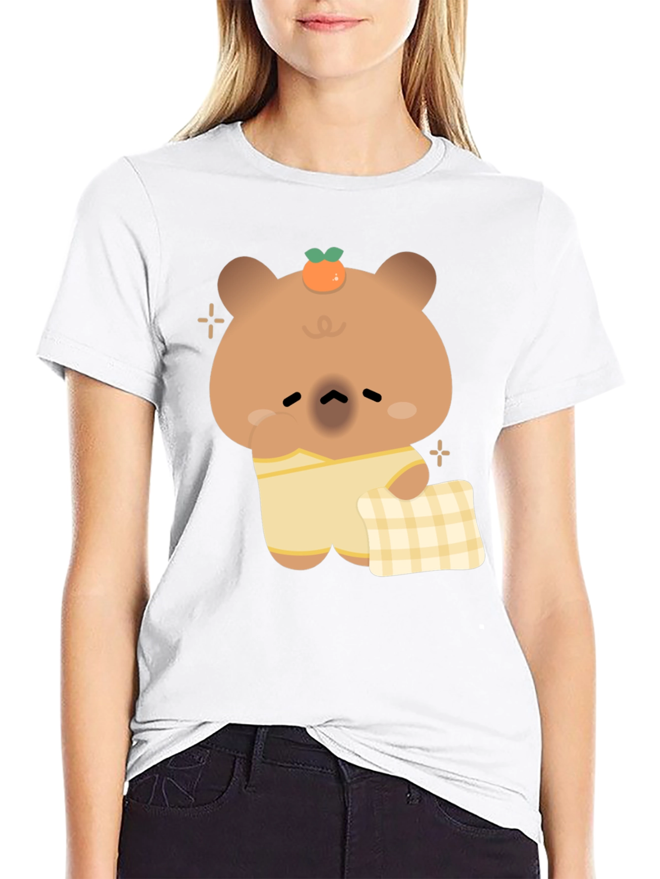 Cute Bear Pajama T-Shirt - Relaxed Sleepwear Style