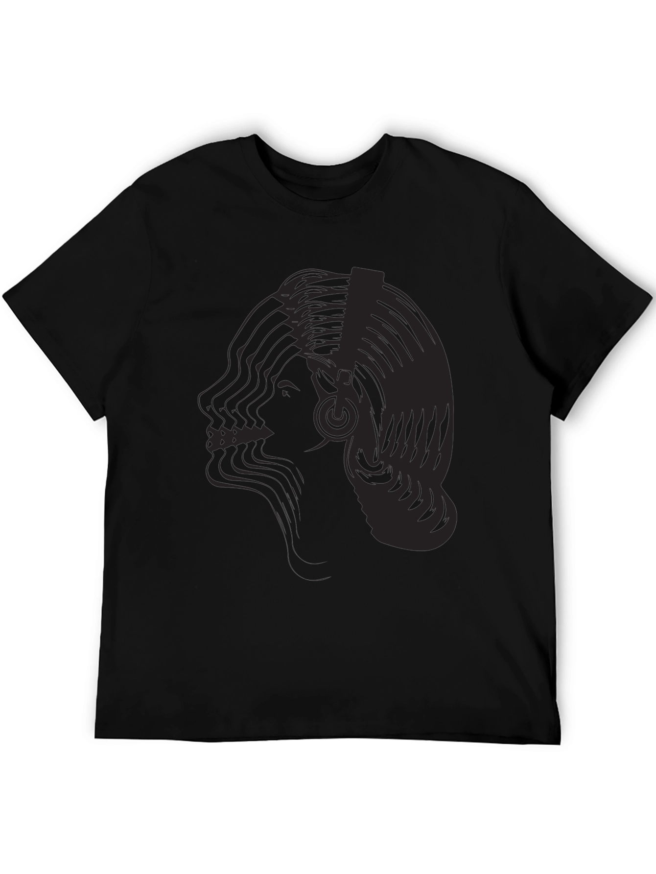 Abstract DJ Graphic Tee - Stylish Black T-Shirt
