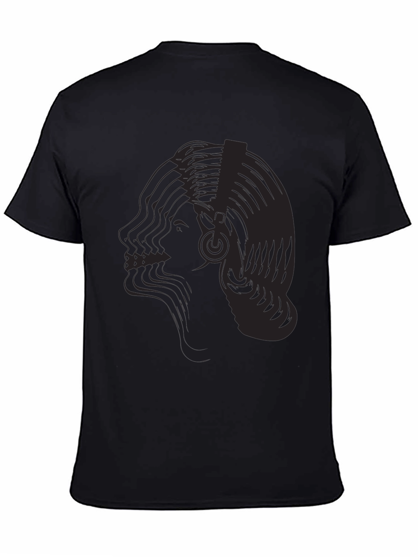 Abstract DJ Graphic Tee - Stylish Black T-Shirt