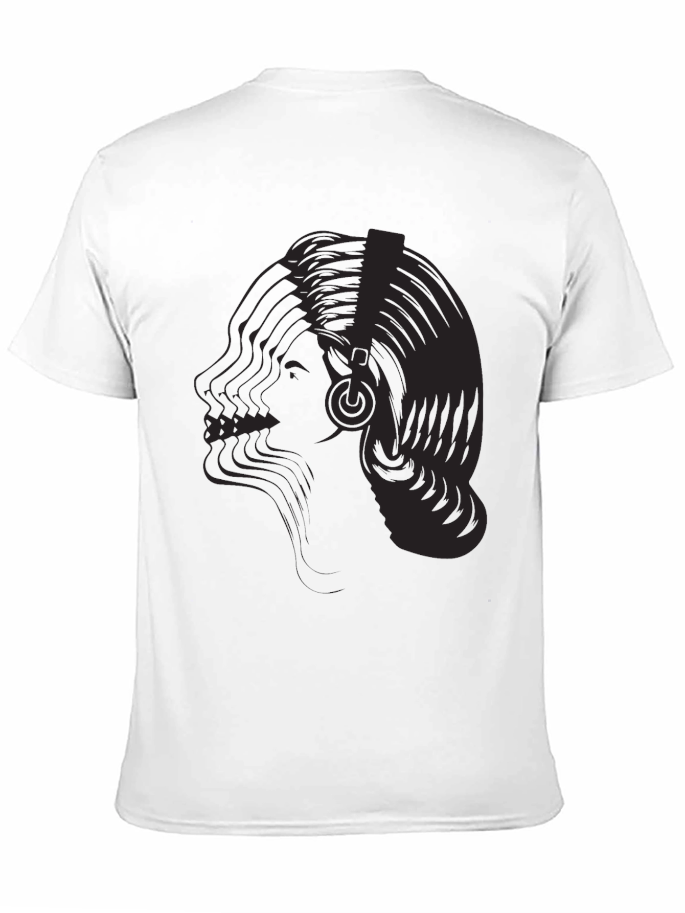 Abstract DJ Graphic Tee - Stylish Black T-Shirt