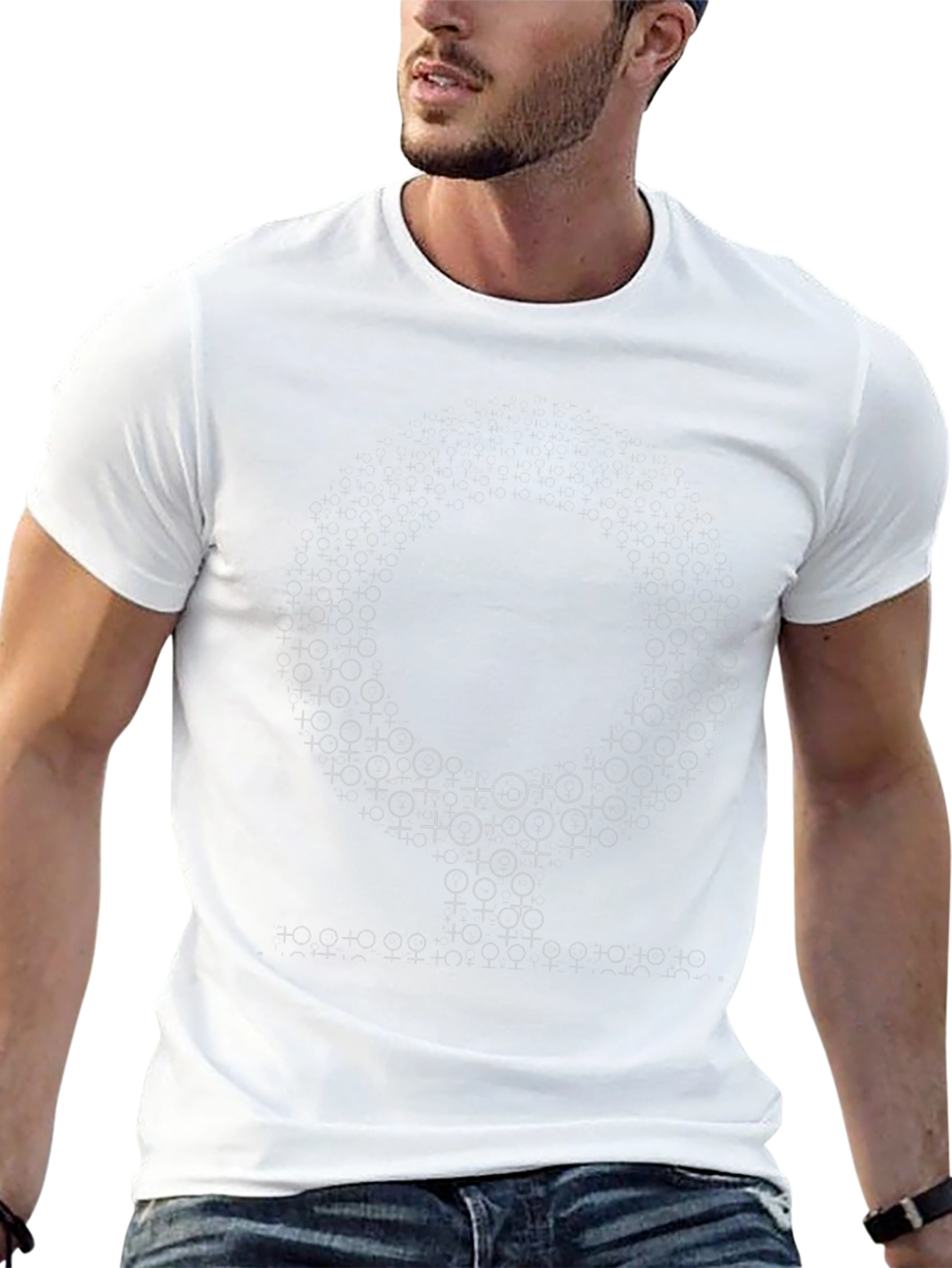 Black T-Shirt with Female Symbol Design