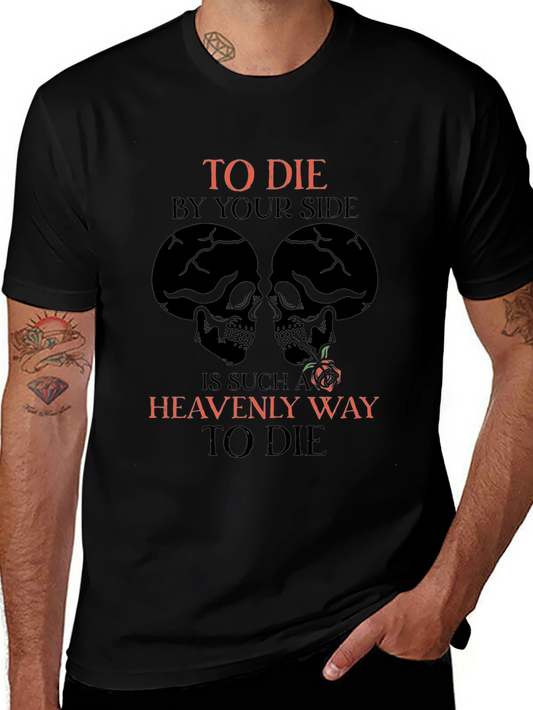 Skull & Rose Graphic Tee - To Die By Your Side Shirt