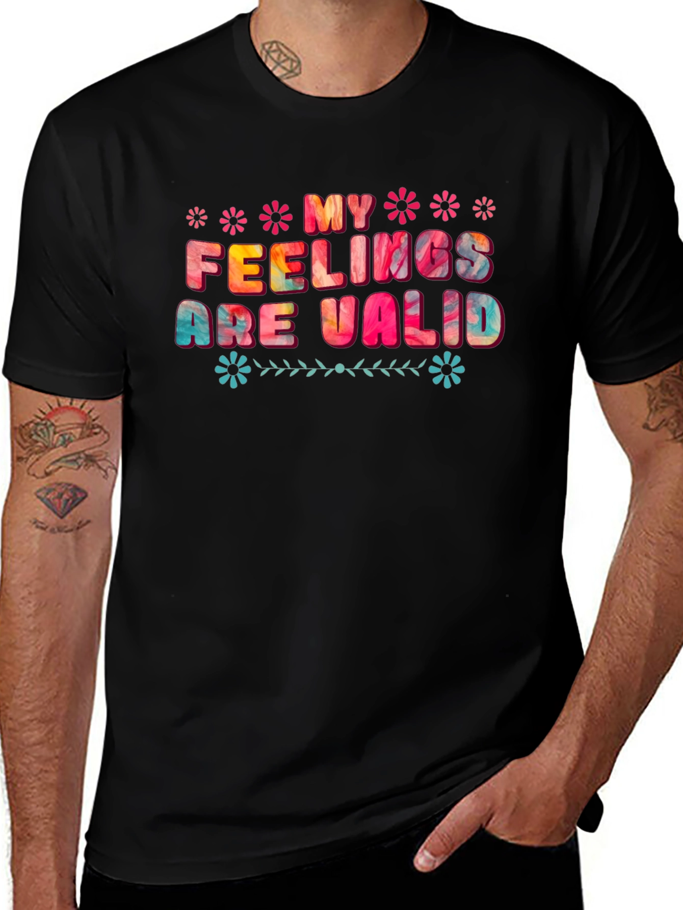 My Feelings Are Valid Graphic Tee - Black