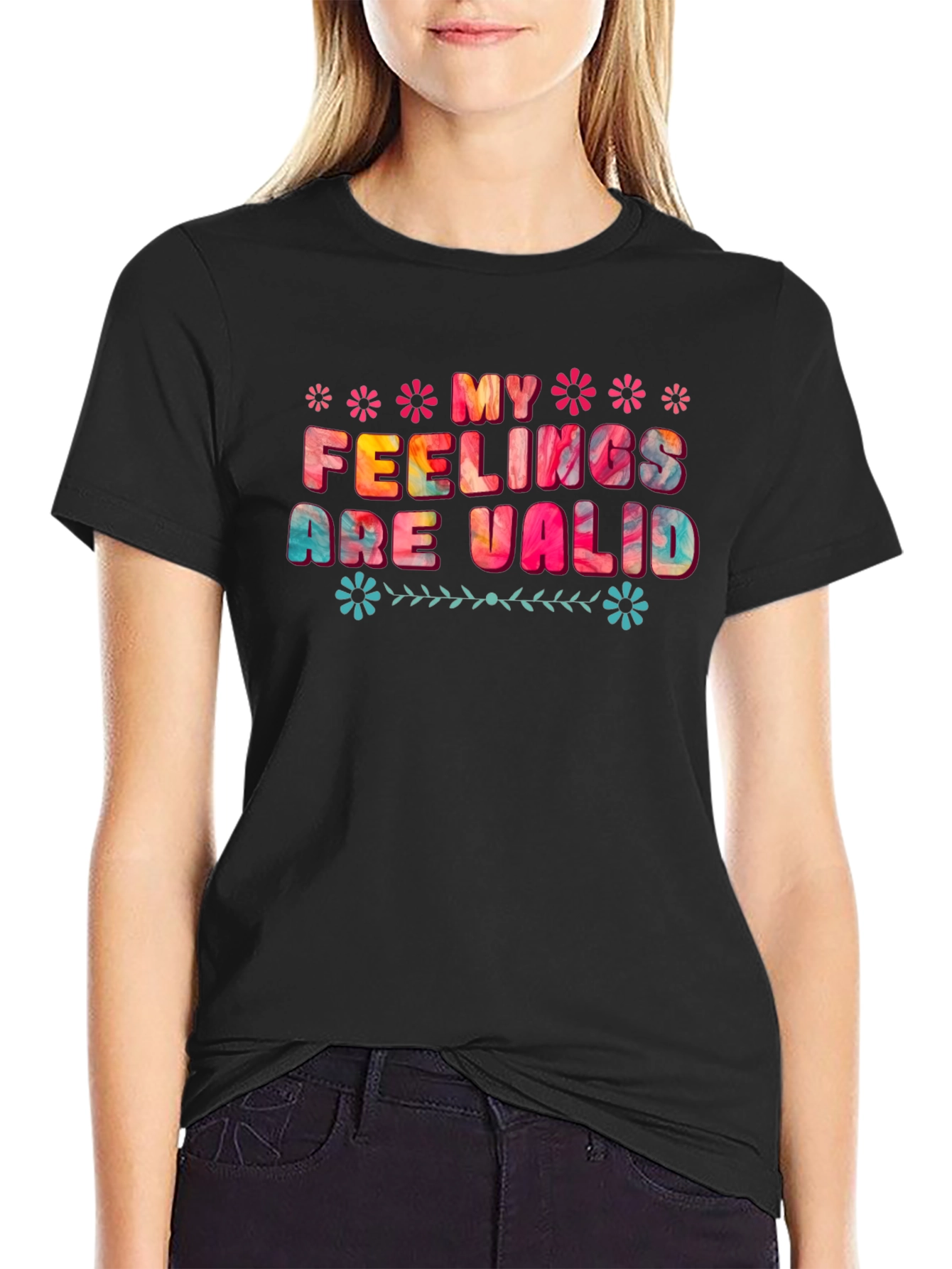 My Feelings Are Valid Graphic Tee - Black