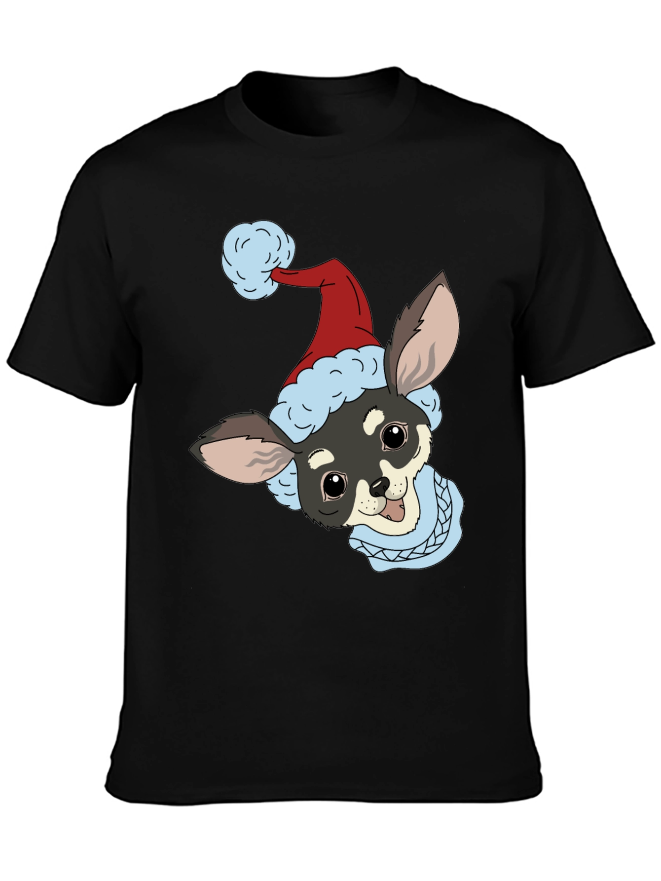 Christmas Dog Graphic Tee - Holiday Style
