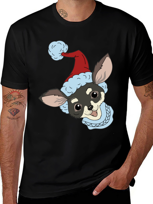 Christmas Dog Graphic Tee - Holiday Style
