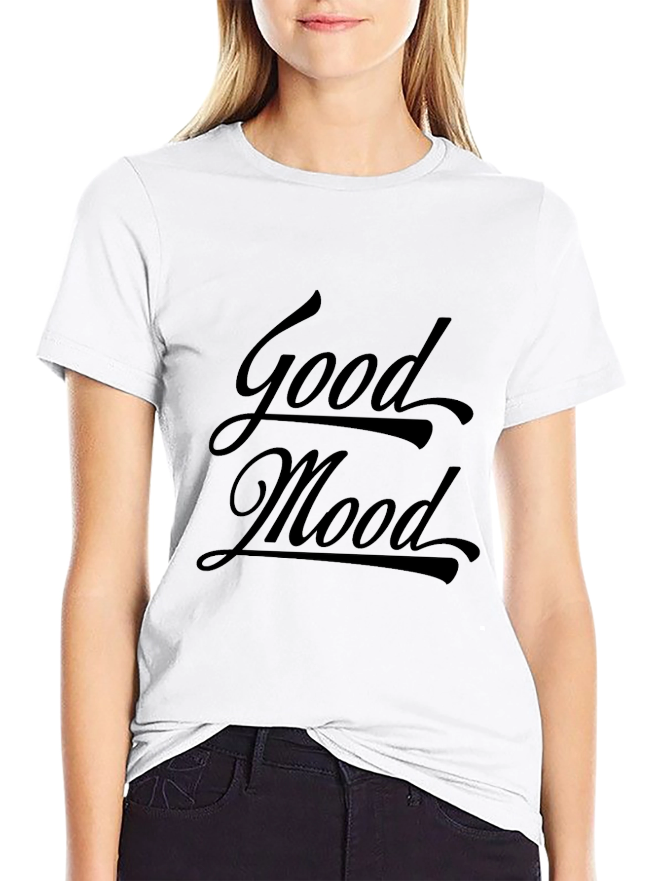 Good Mood Black T-Shirt - Stylish & Comfy