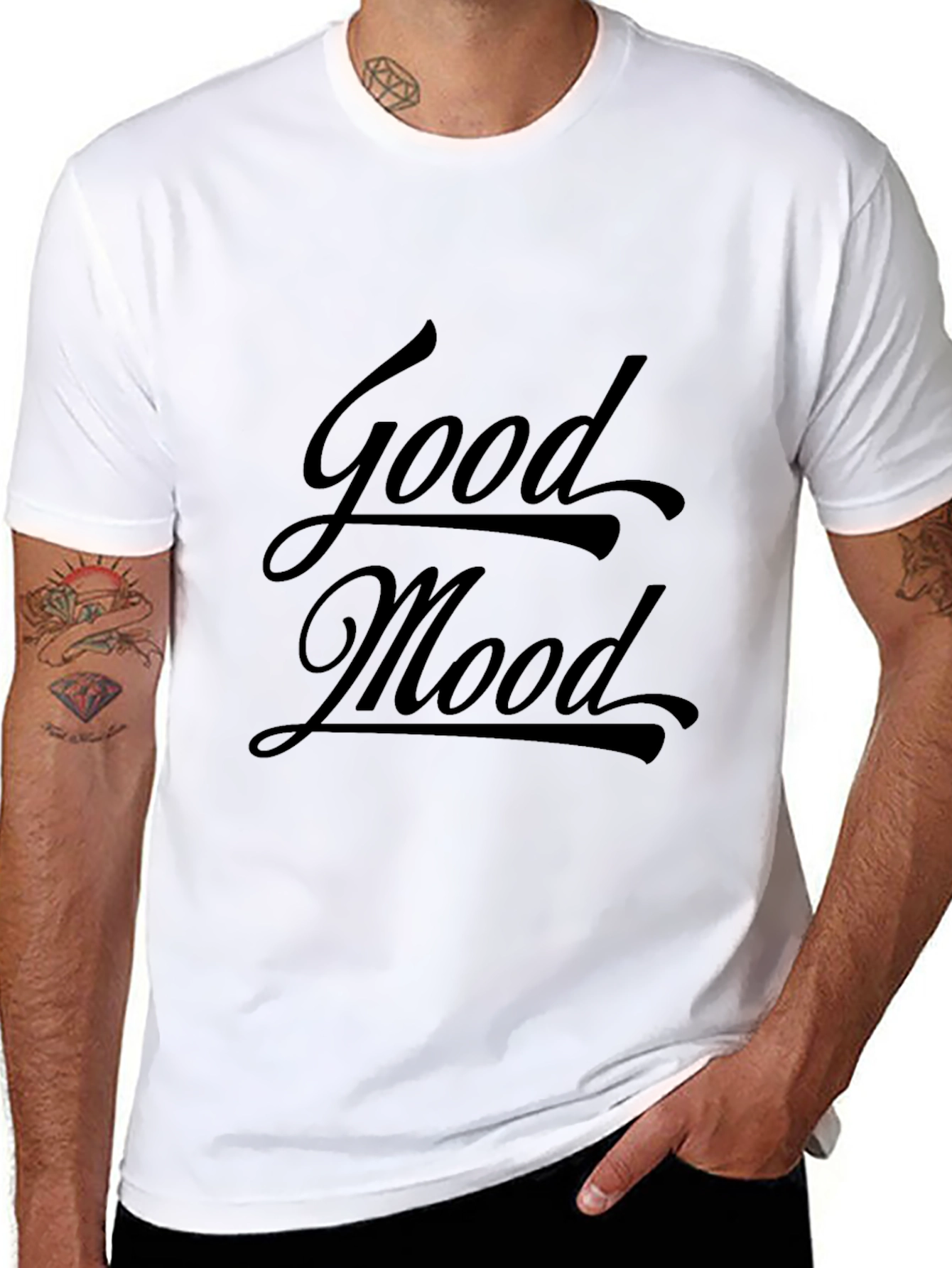Good Mood Black T-Shirt - Stylish & Comfy