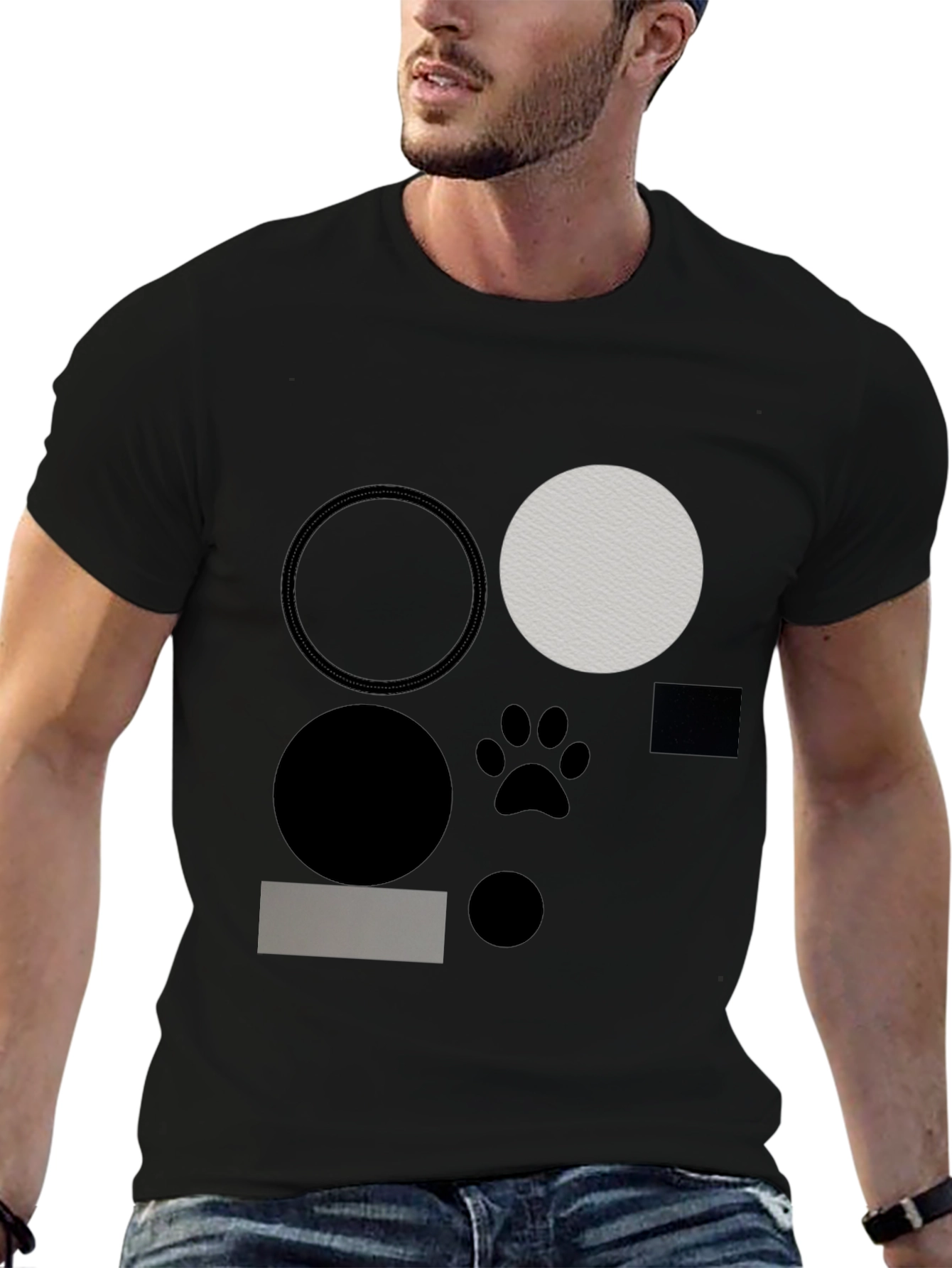 Abstract Geometric Graphic Print Tee