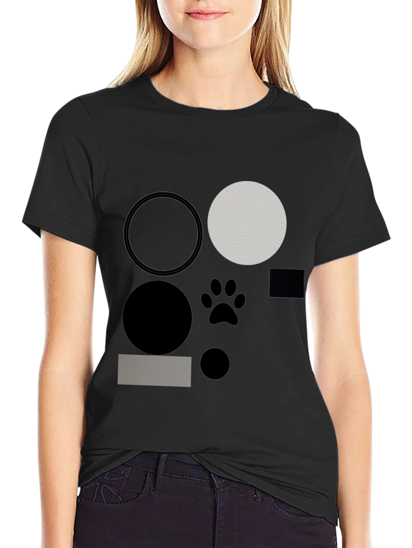 Abstract Geometric Graphic Print Tee