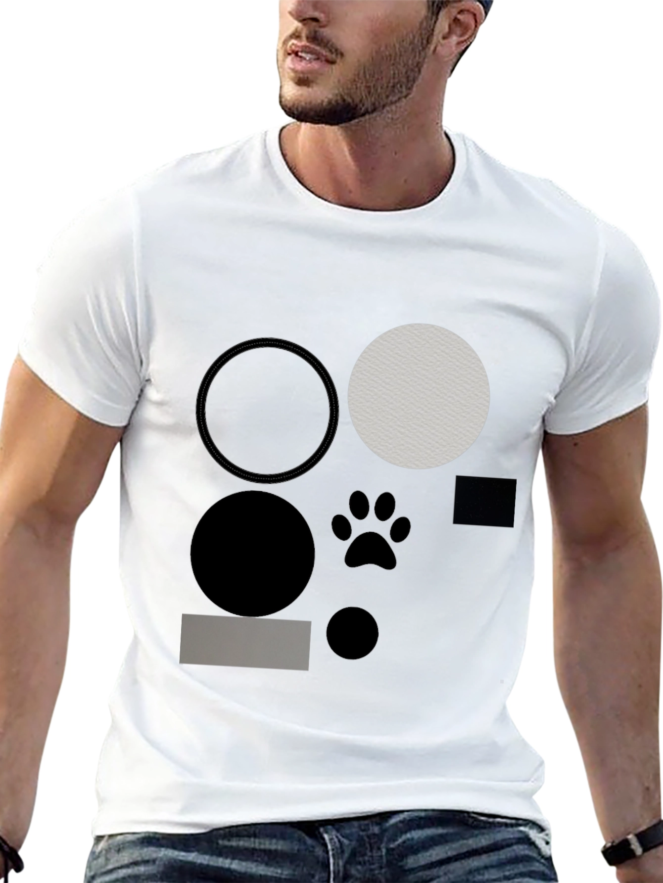 Abstract Geometric Graphic Print Tee