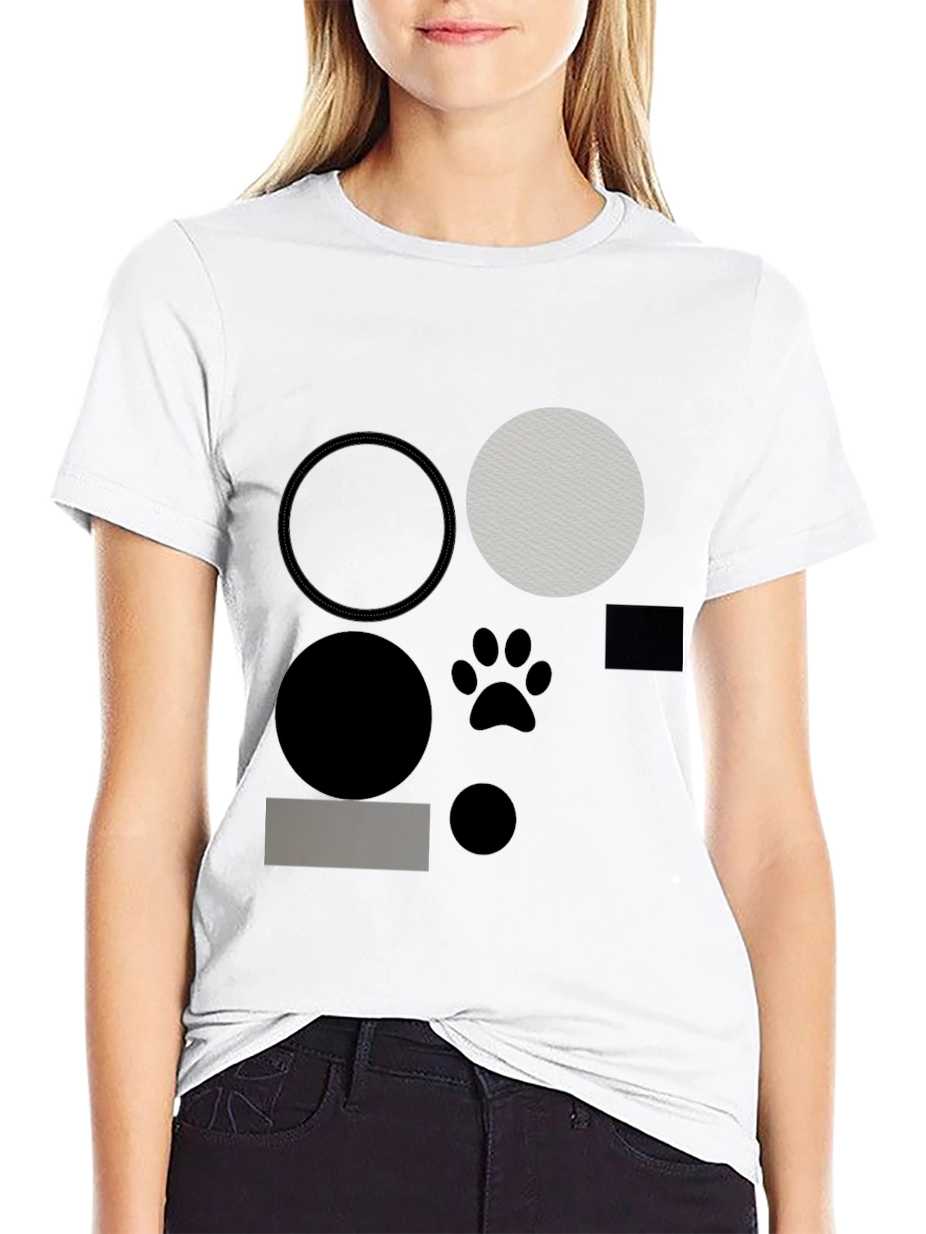 Abstract Geometric Graphic Print Tee