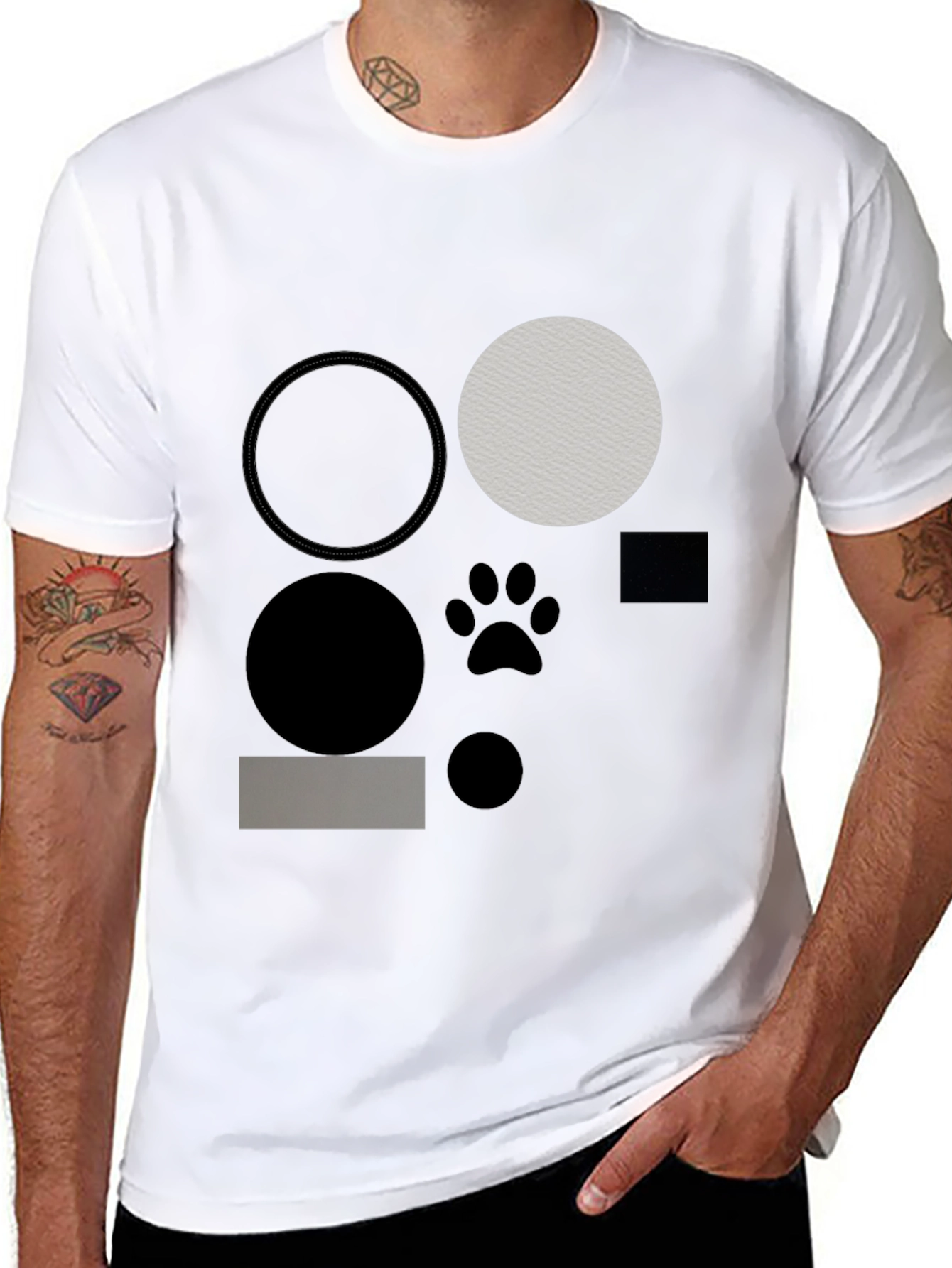 Abstract Geometric Graphic Print Tee