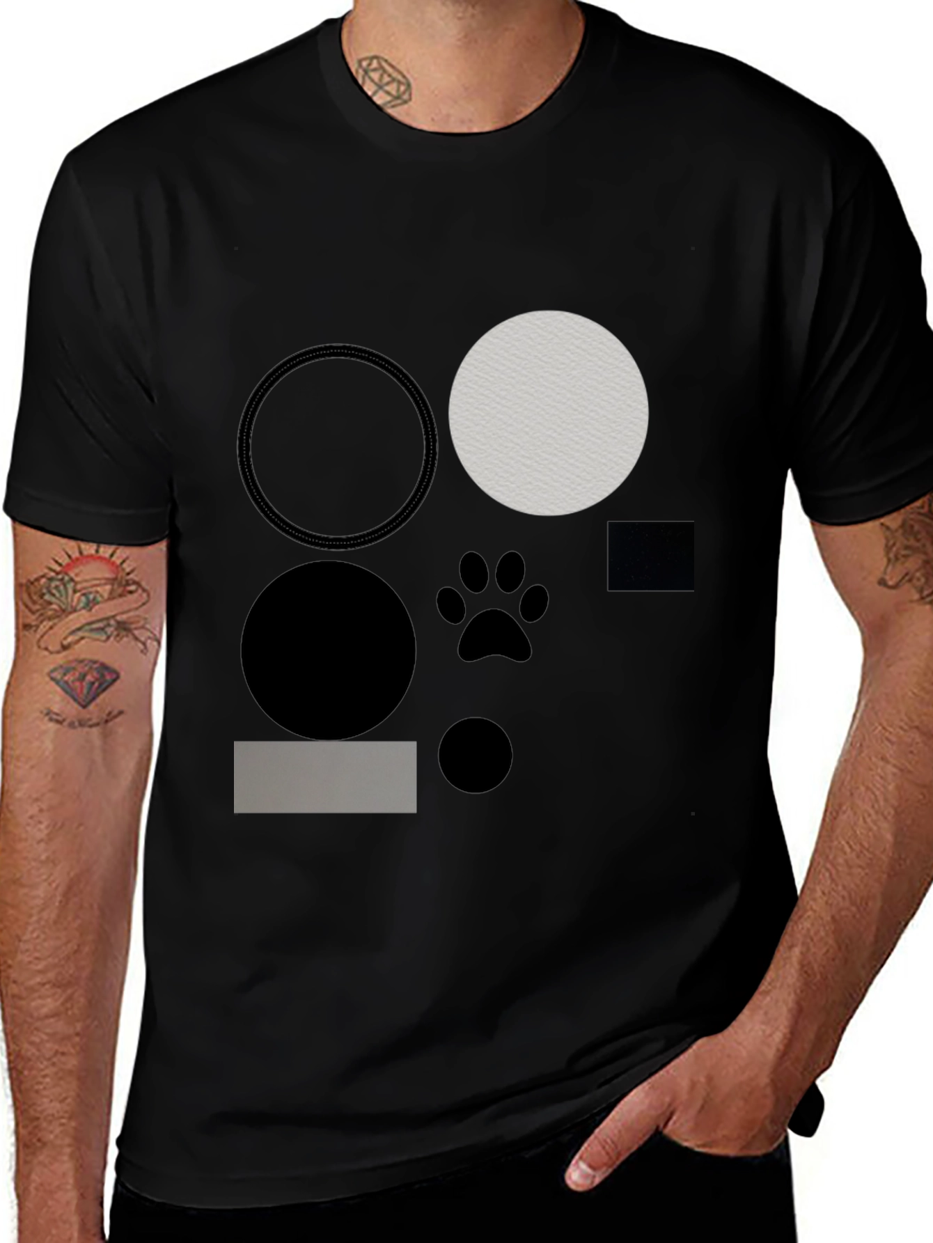 Abstract Geometric Graphic Print Tee
