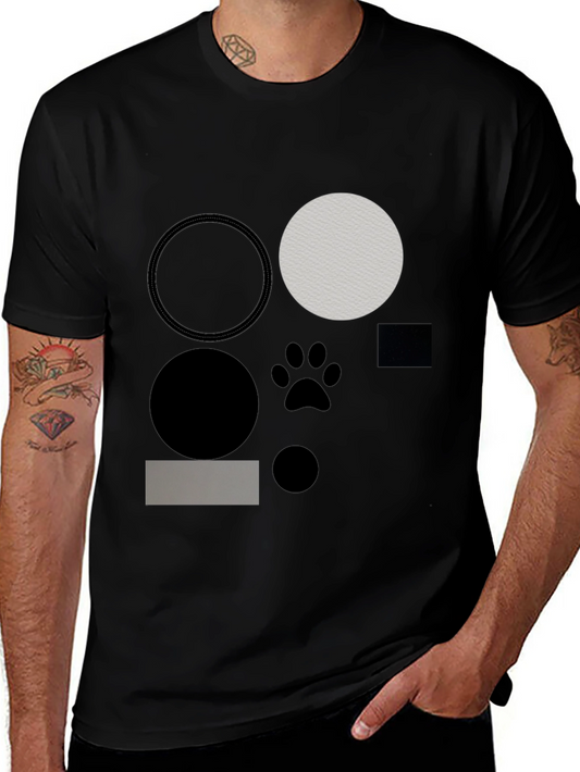 Abstract Geometric Graphic Print Tee