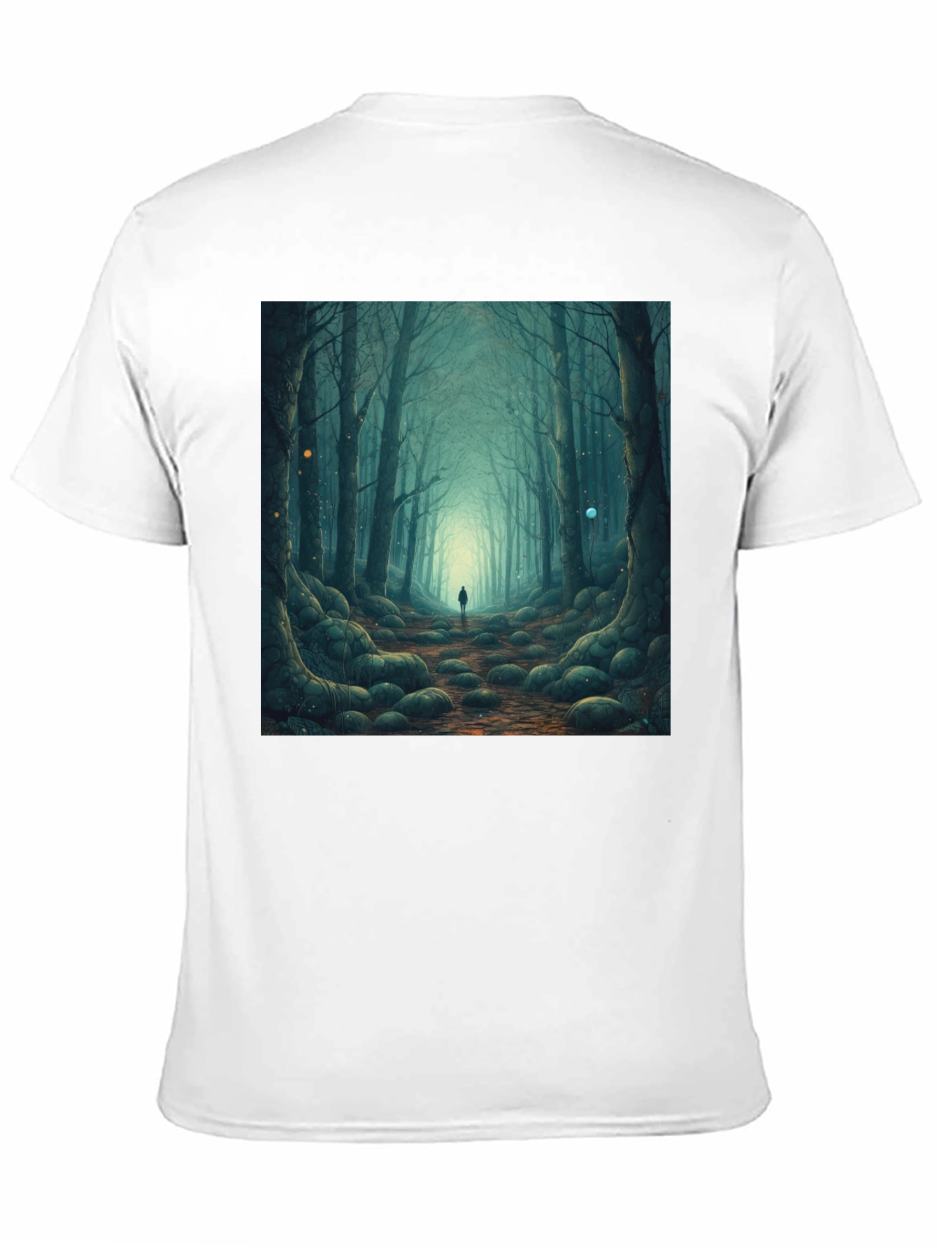Mystic Forest Graphic Tee - Black Cotton T-Shirt
