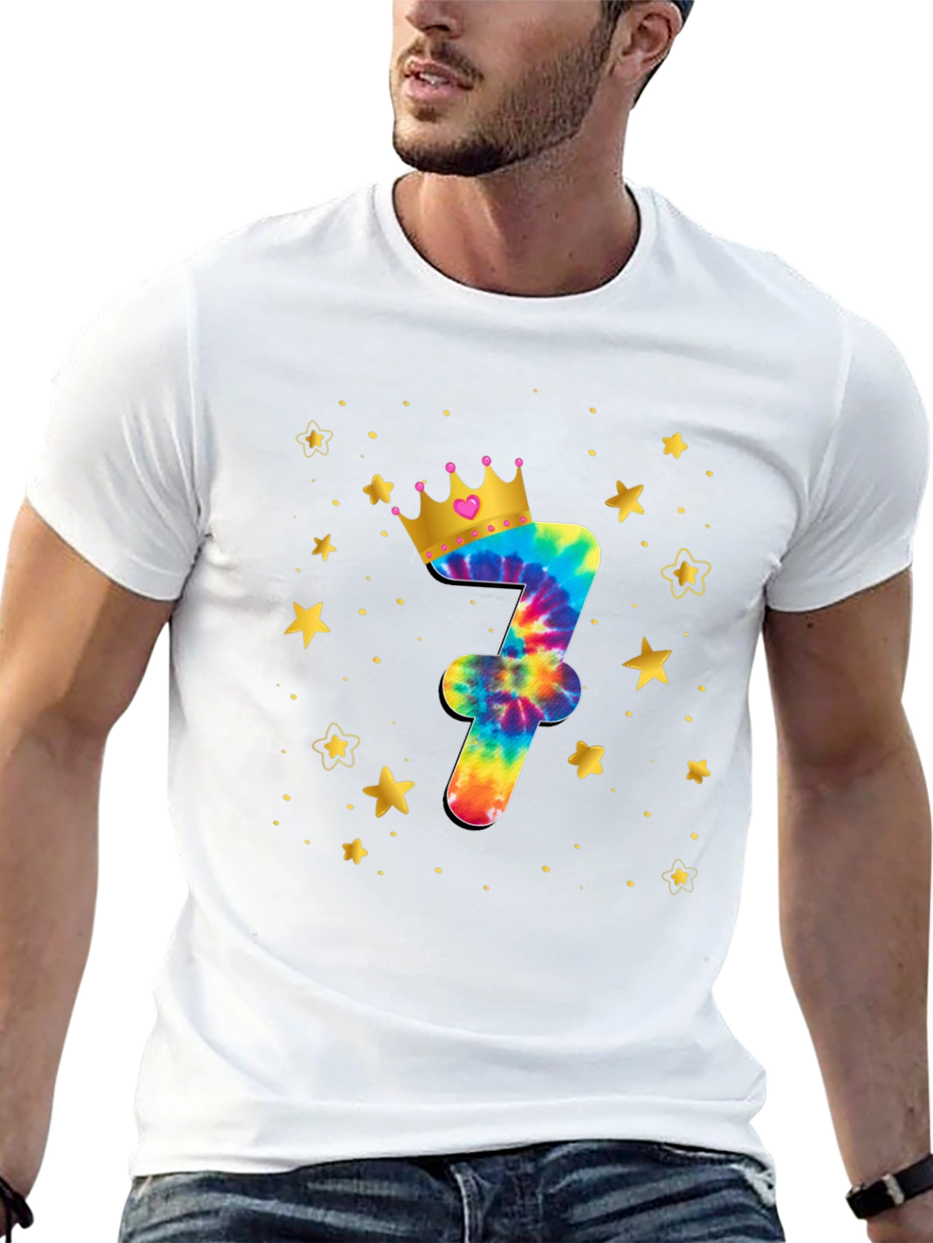 Birthday Tie-Dye Number 7 T-Shirt