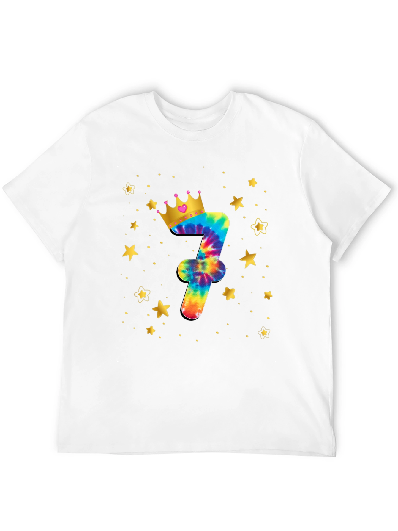 Birthday Tie-Dye Number 7 T-Shirt