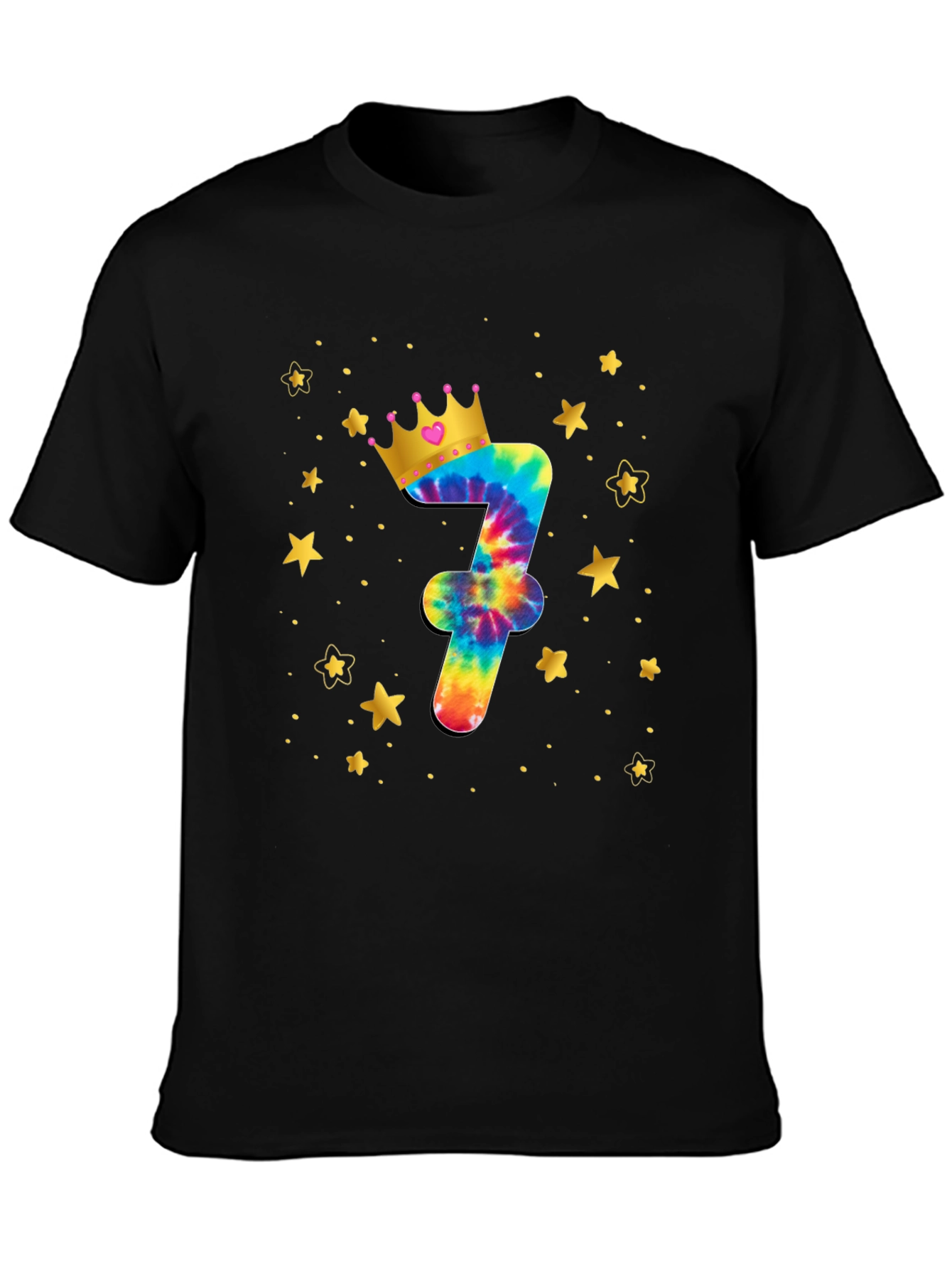 Birthday Tie-Dye Number 7 T-Shirt