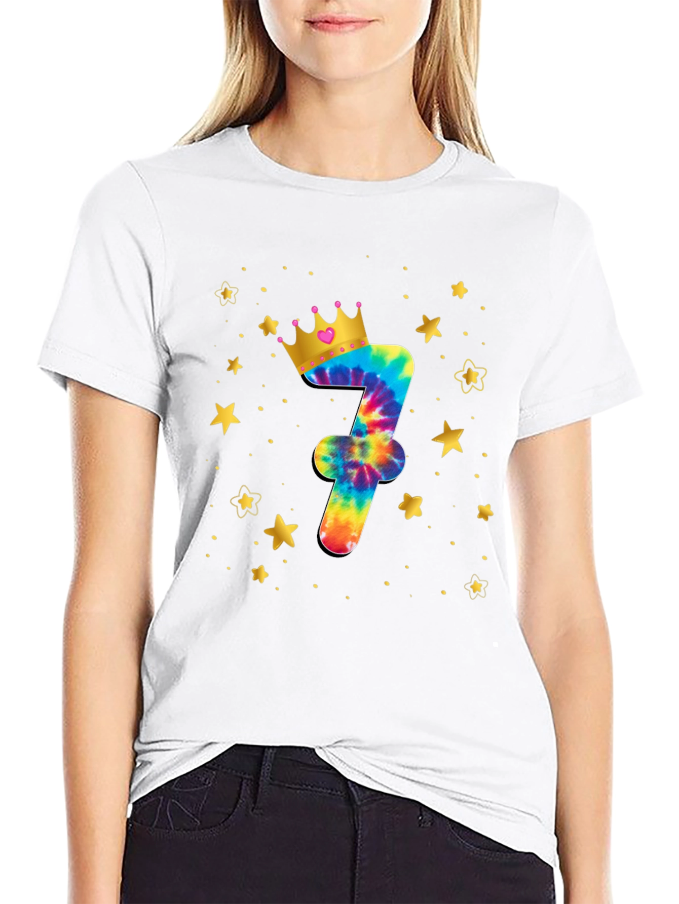 Birthday Tie-Dye Number 7 T-Shirt
