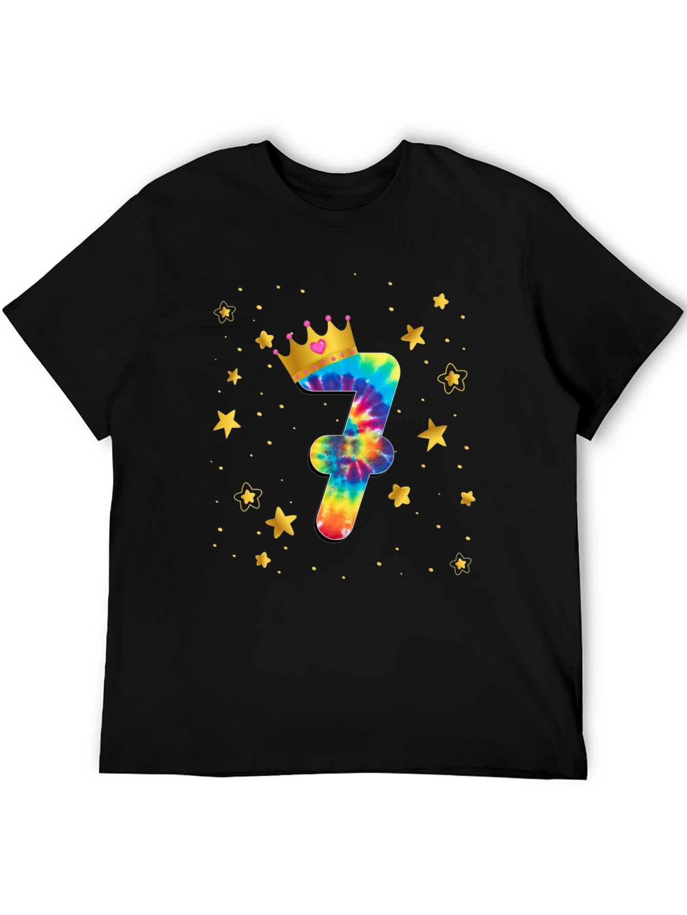 Birthday Tie-Dye Number 7 T-Shirt