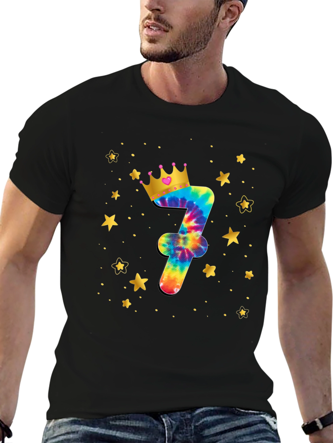 Birthday Tie-Dye Number 7 T-Shirt