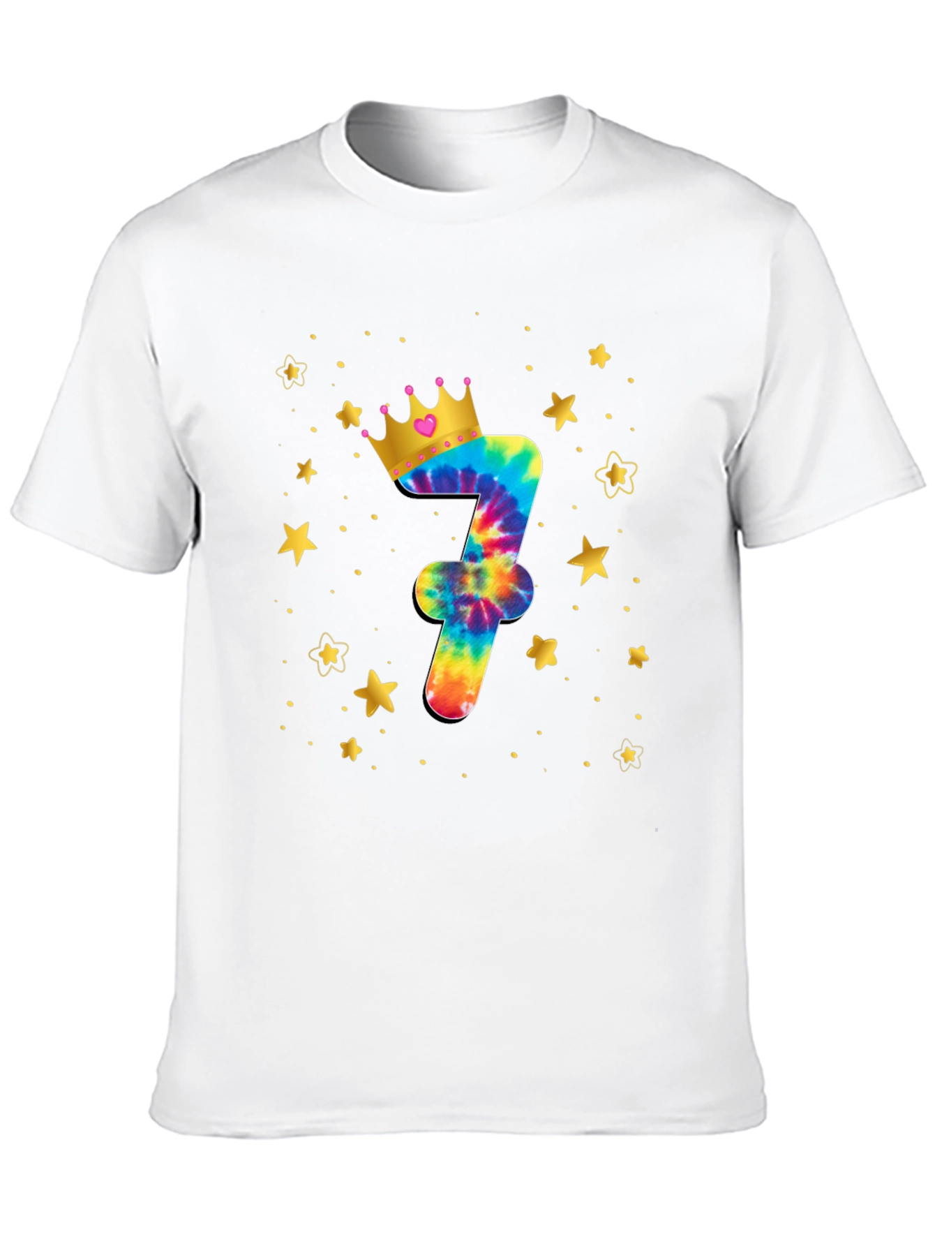 Birthday Tie-Dye Number 7 T-Shirt