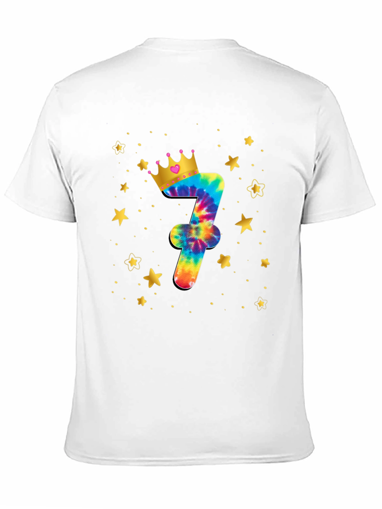 Birthday Tie-Dye Number 7 T-Shirt