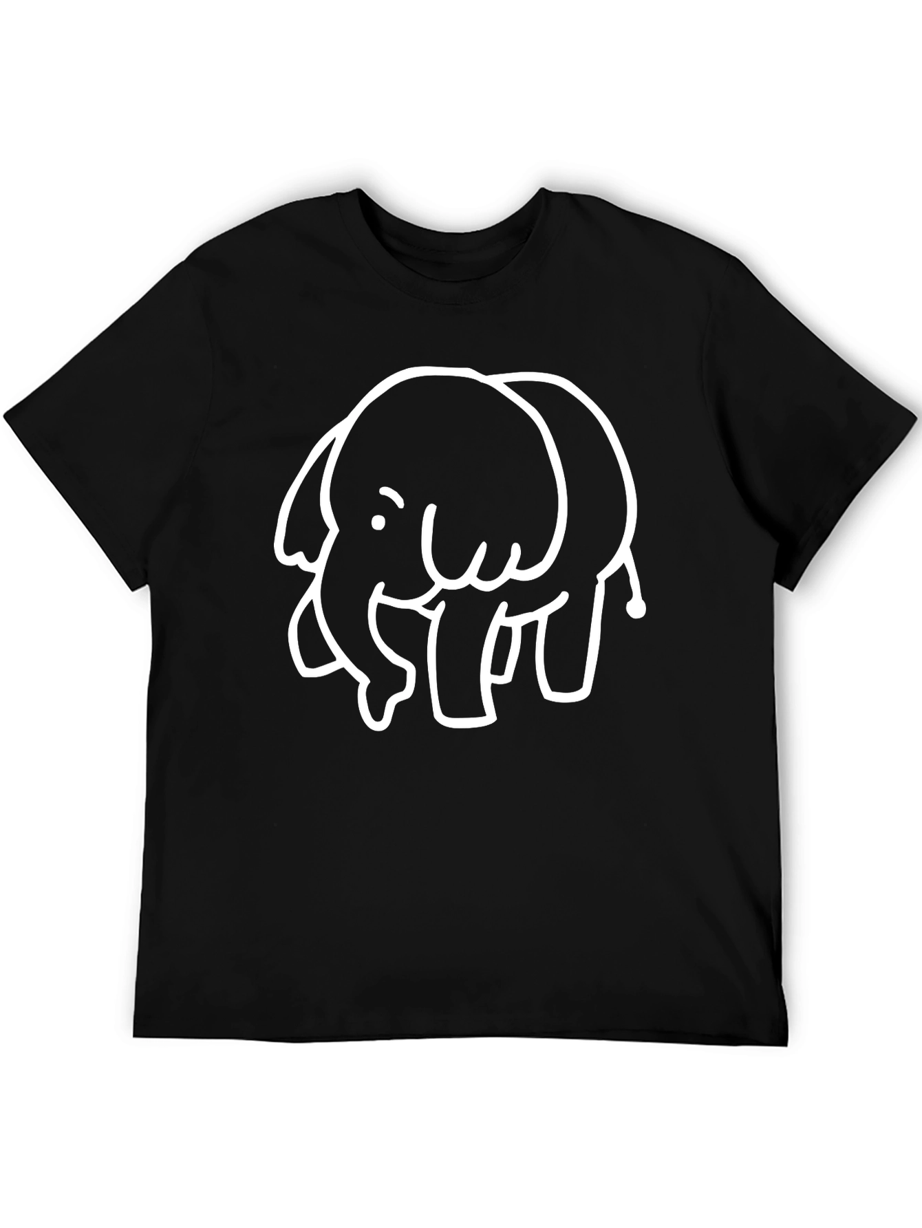 Elephant Graphic Tee - Black Cotton Blend