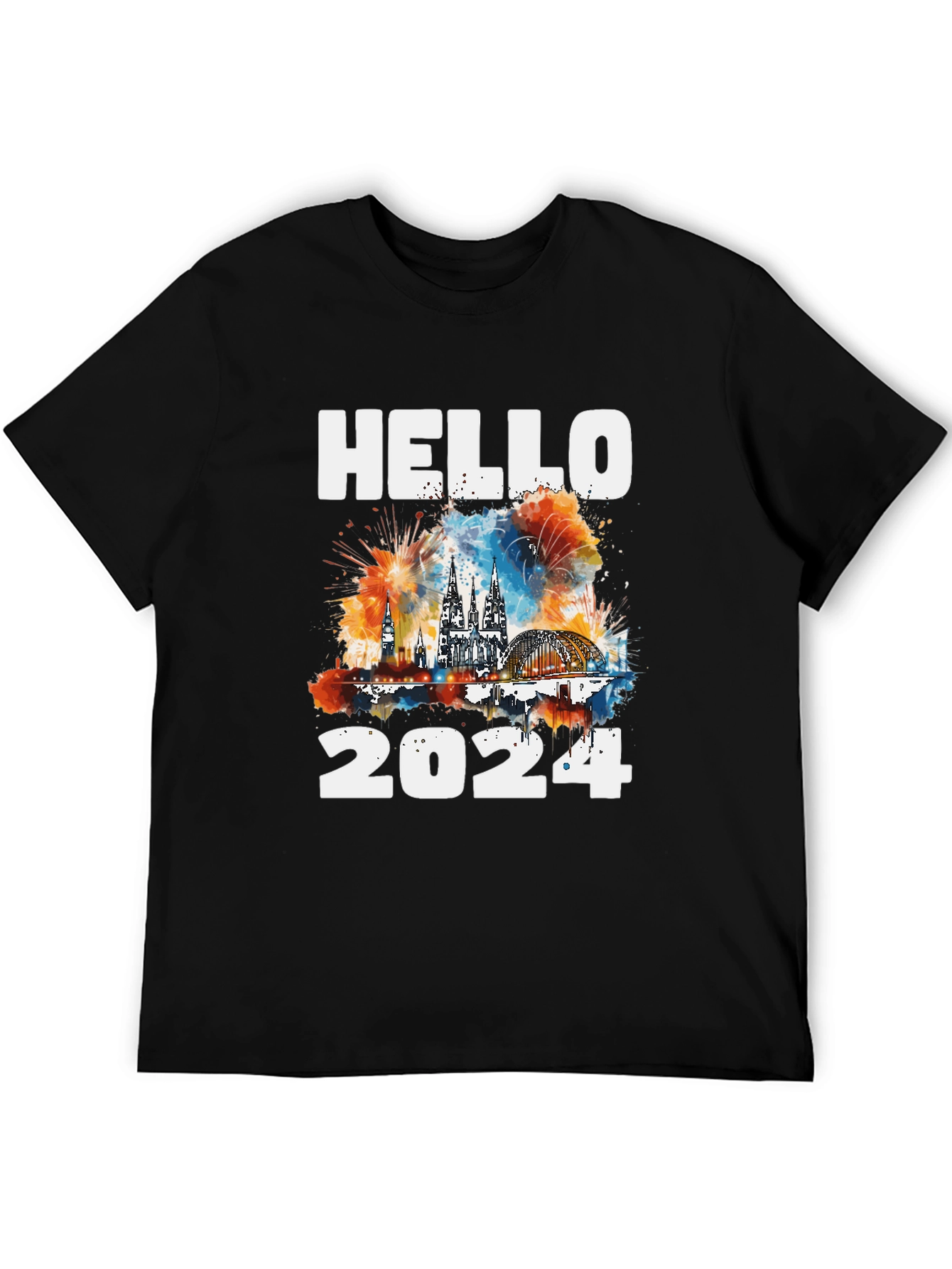 Hello 2024 Cologne Skyline T-Shirt